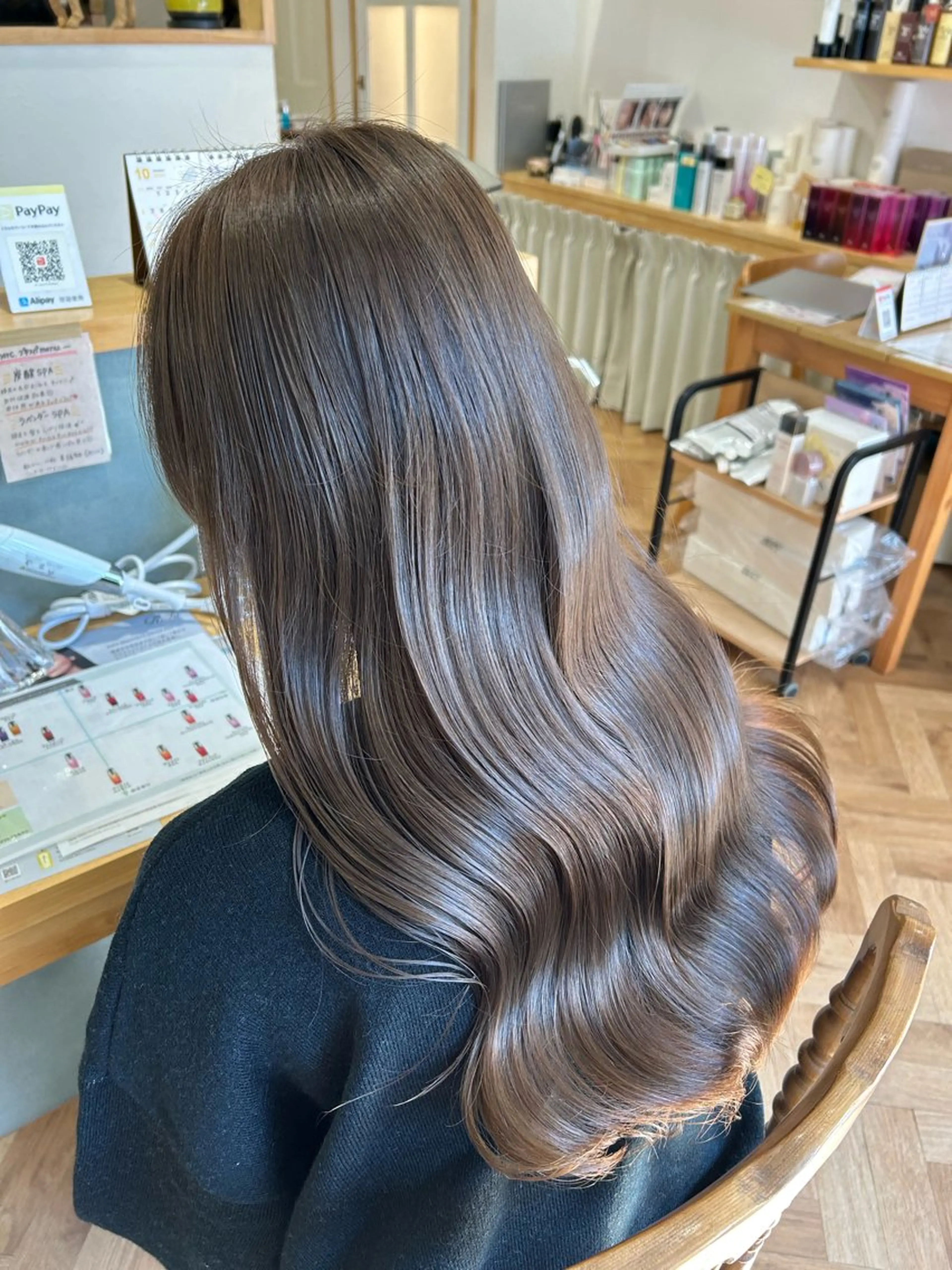 セミロング カラー パーマ ヘアアレンジ ヘアカラー merc. 🩵せのおのヘアスタイル