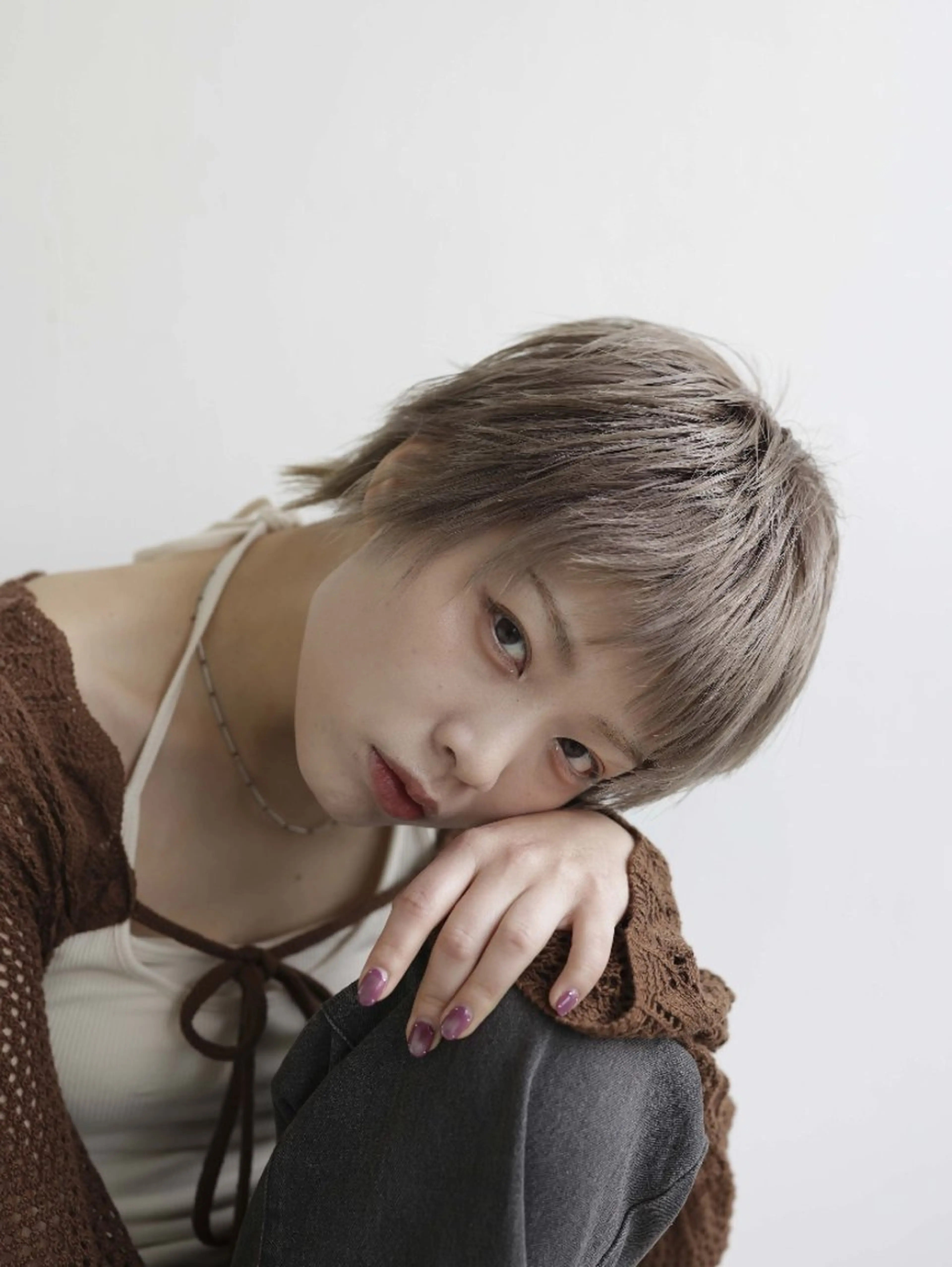 カラー ヘアカラー 束感まつぱ🥑🤍 NATUKI🤍のヘアスタイル