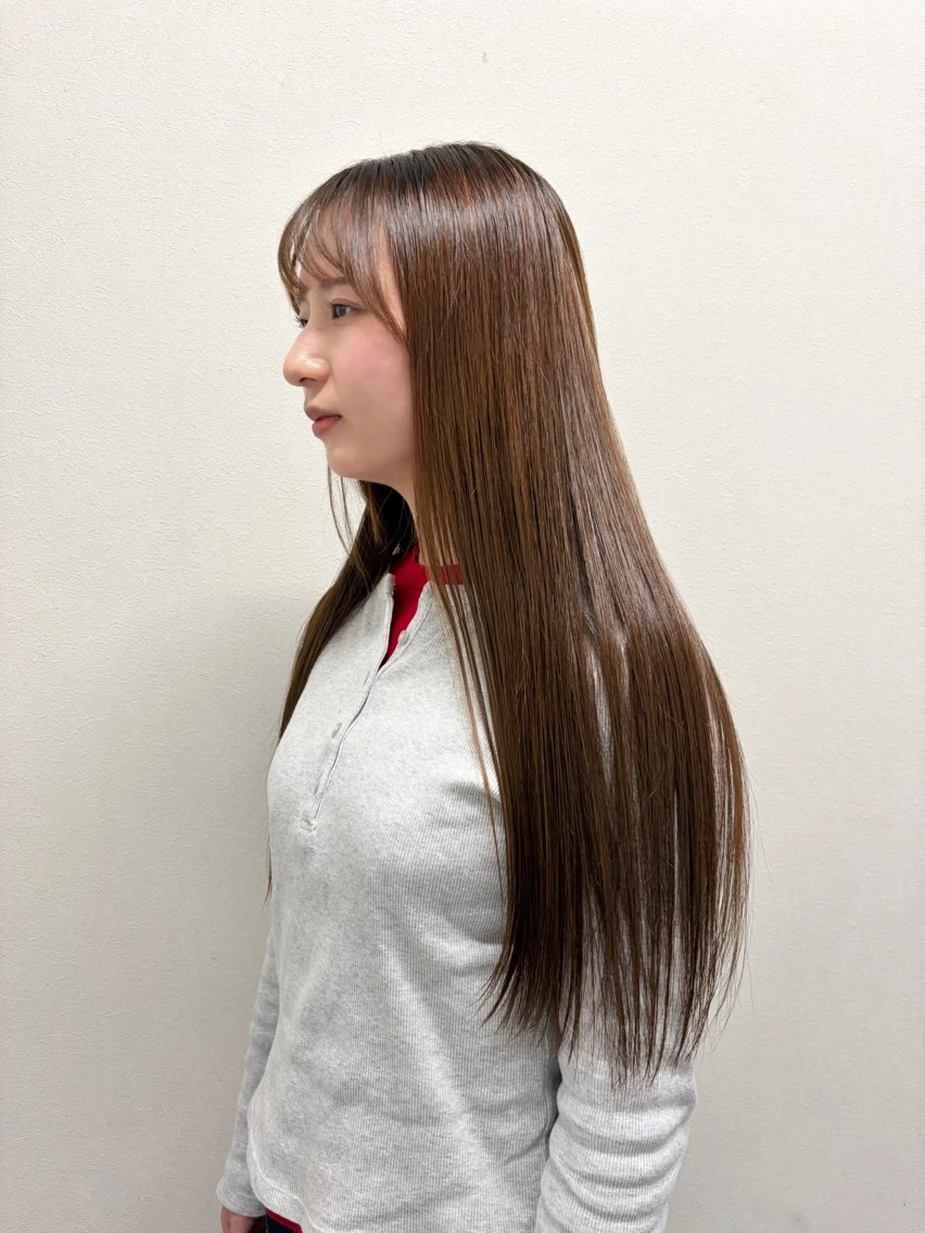 ロング カラー カット 縮毛矯正 濱田 瑠奈のヘアスタイル