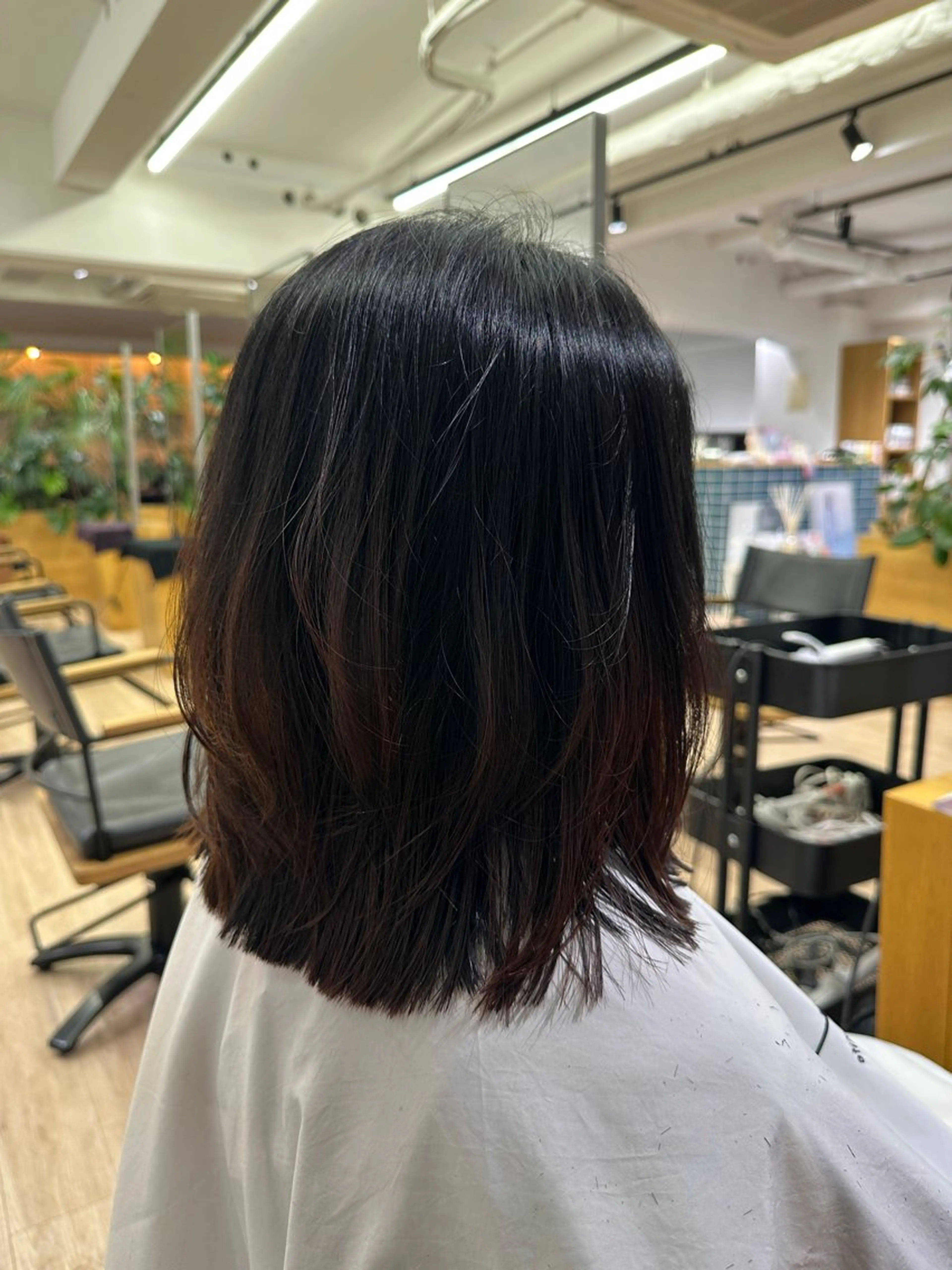 ミディアム 切りっぱなし/髪質 改善矯正/さやか🫧のヘアスタイル