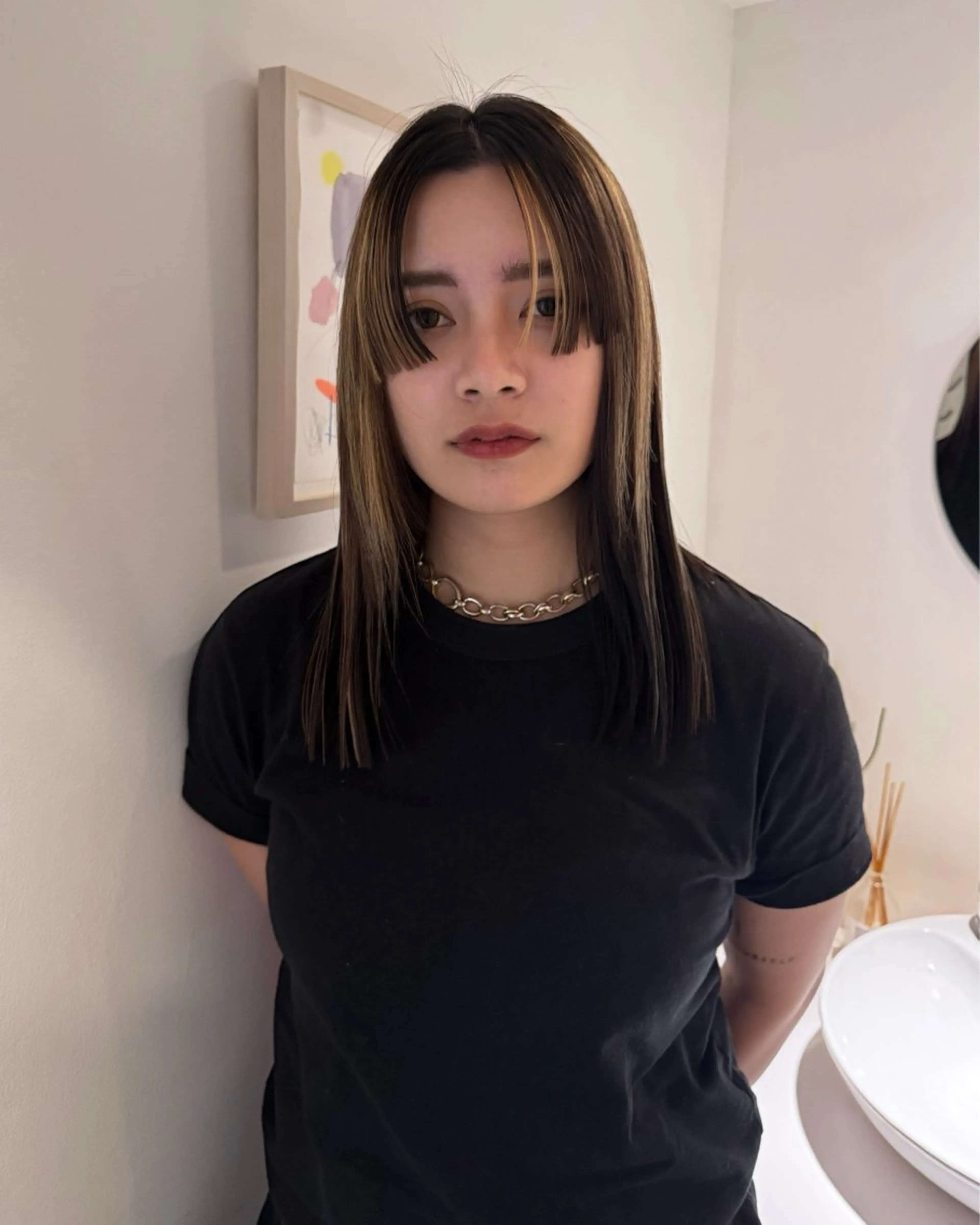 セミロング カラー ito suzuco @suc__asのヘアスタイル