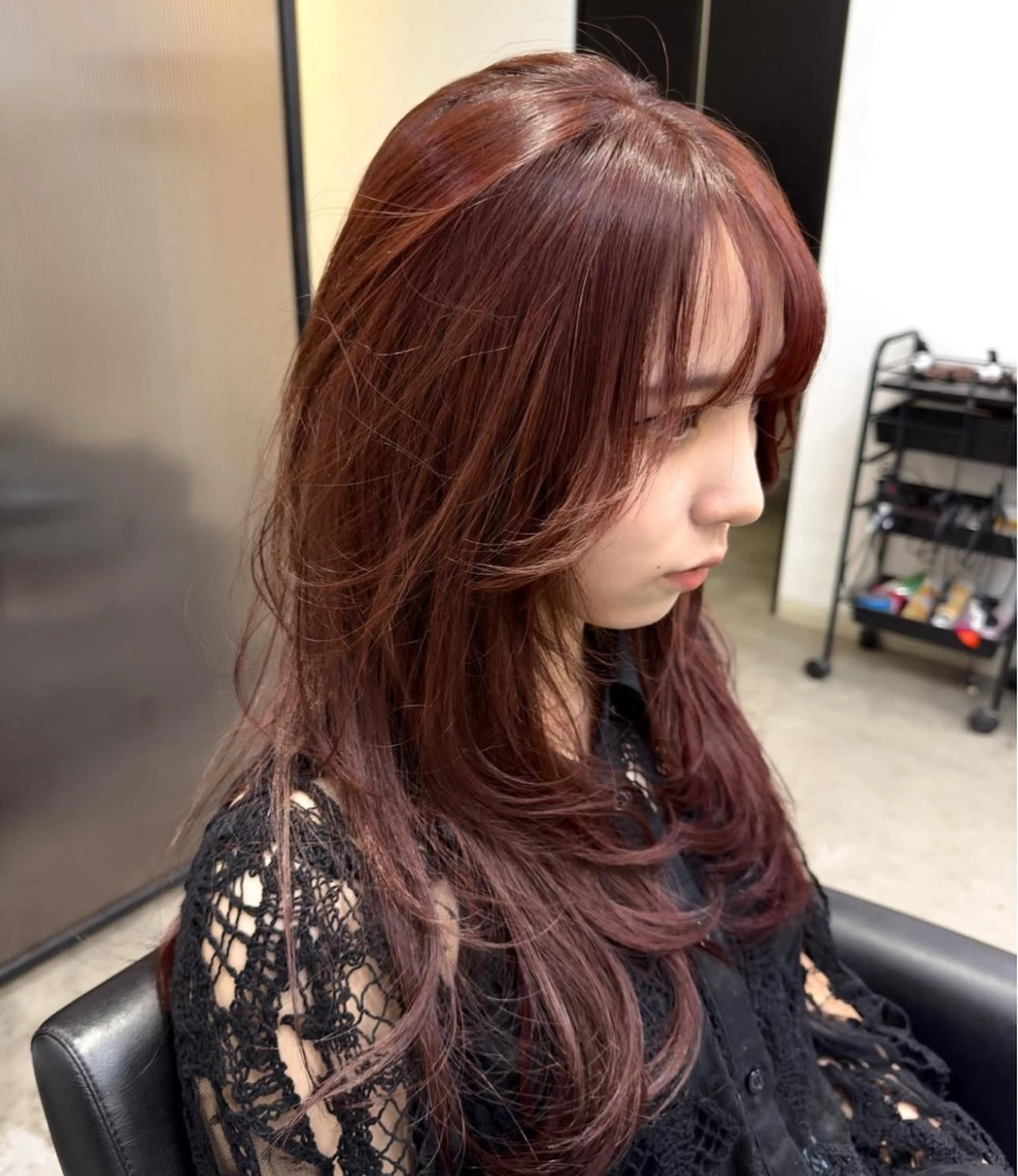 カラー ヘアカラー トリートメント SAYAKA🫧 メンズ.縮毛／表参道のヘアスタイル