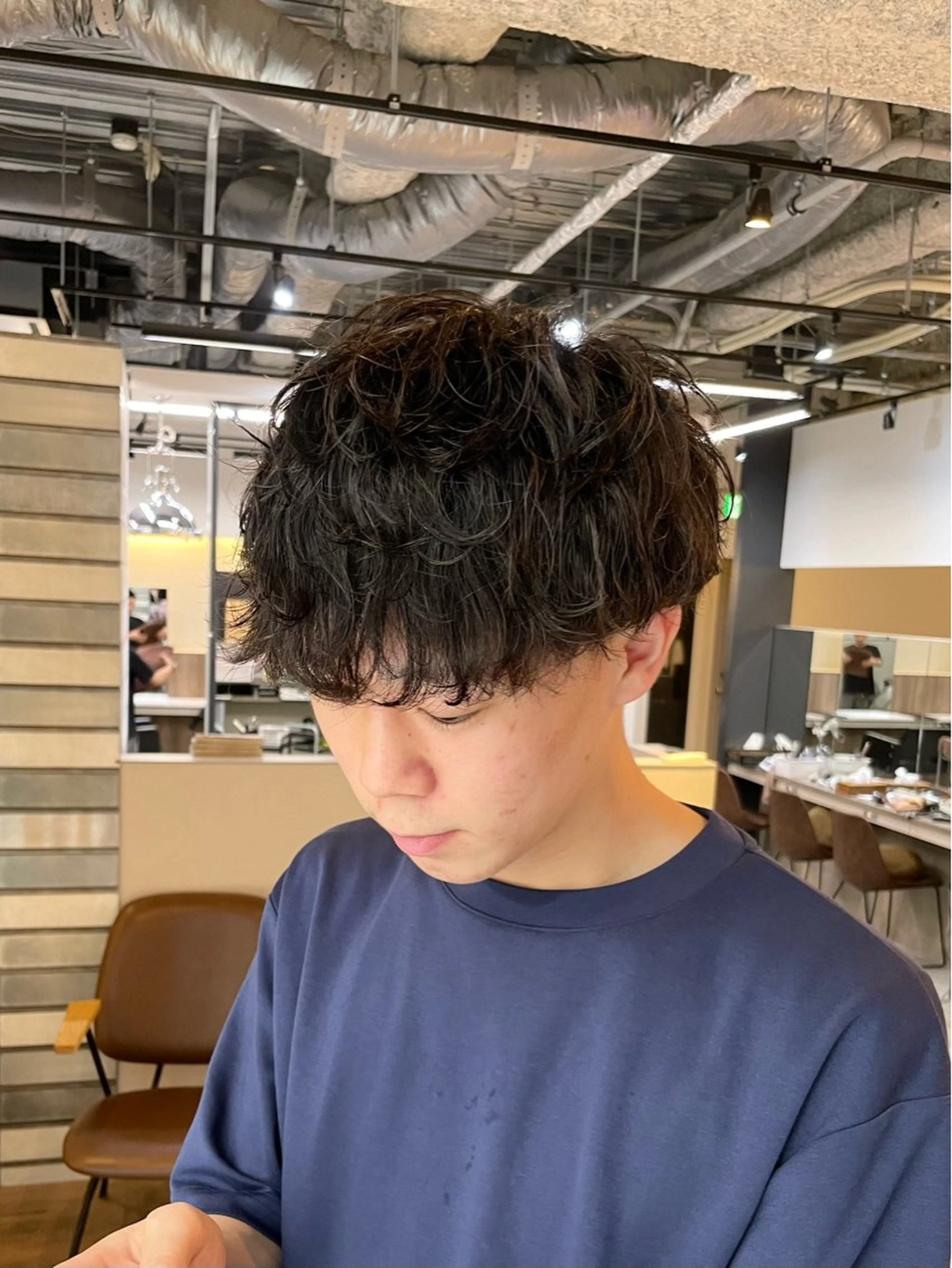 パーマ メンズ メンズパーマ 波巻きパーマ カット パーマ 福永速人 /メンズパーマのヘアスタイル