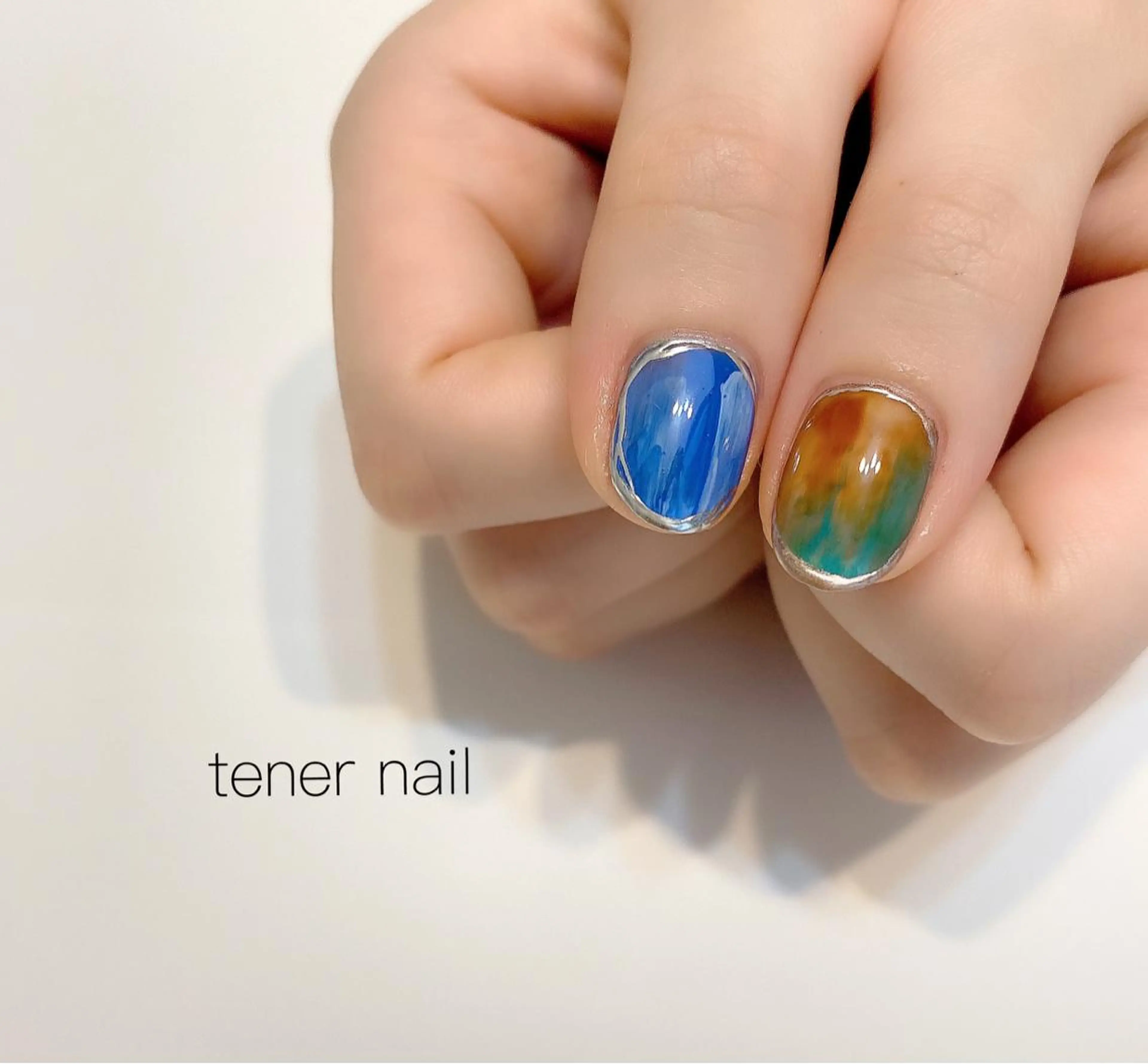 ネイル ブルー テネルネイル tener nailのネイルデザイン