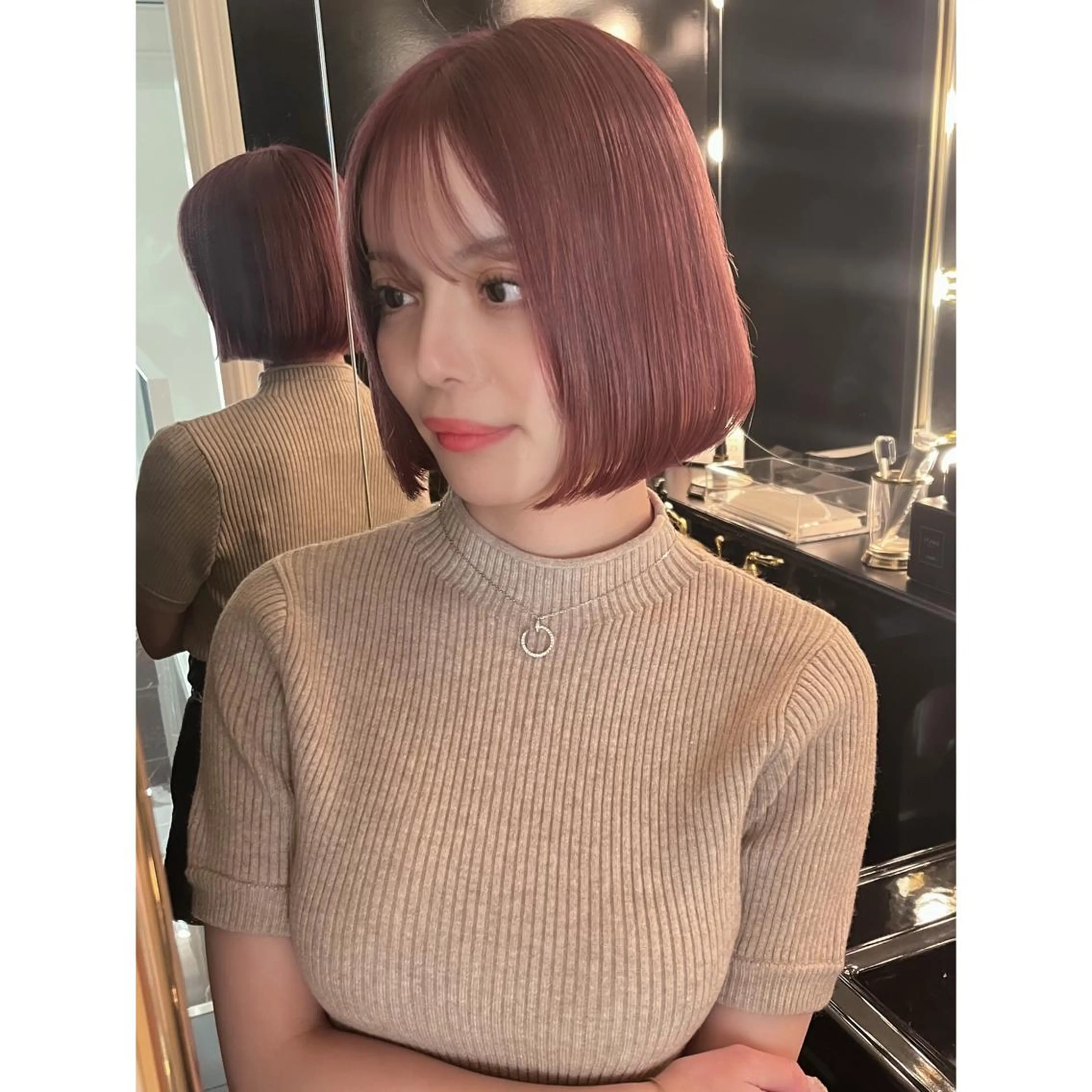 ミディアム カラー ブリーチ ヘアカラー miyu /トレンド カラー×艶髪のヘアスタイル