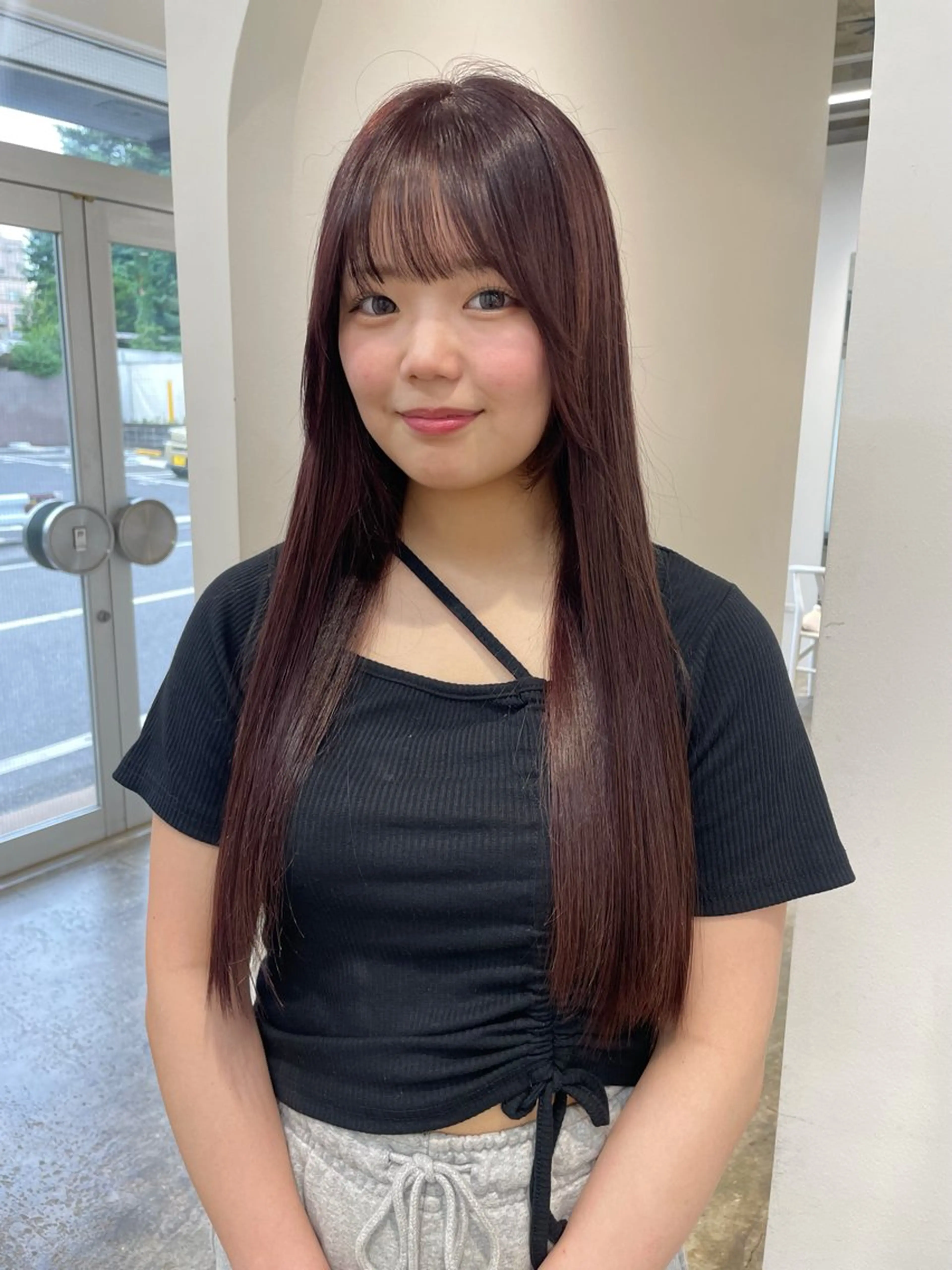 ロング カラー ヘアカラー トリートメント 𝘚𝘶𝘻𝘶 𓂃𓈒𓏸のヘアスタイル