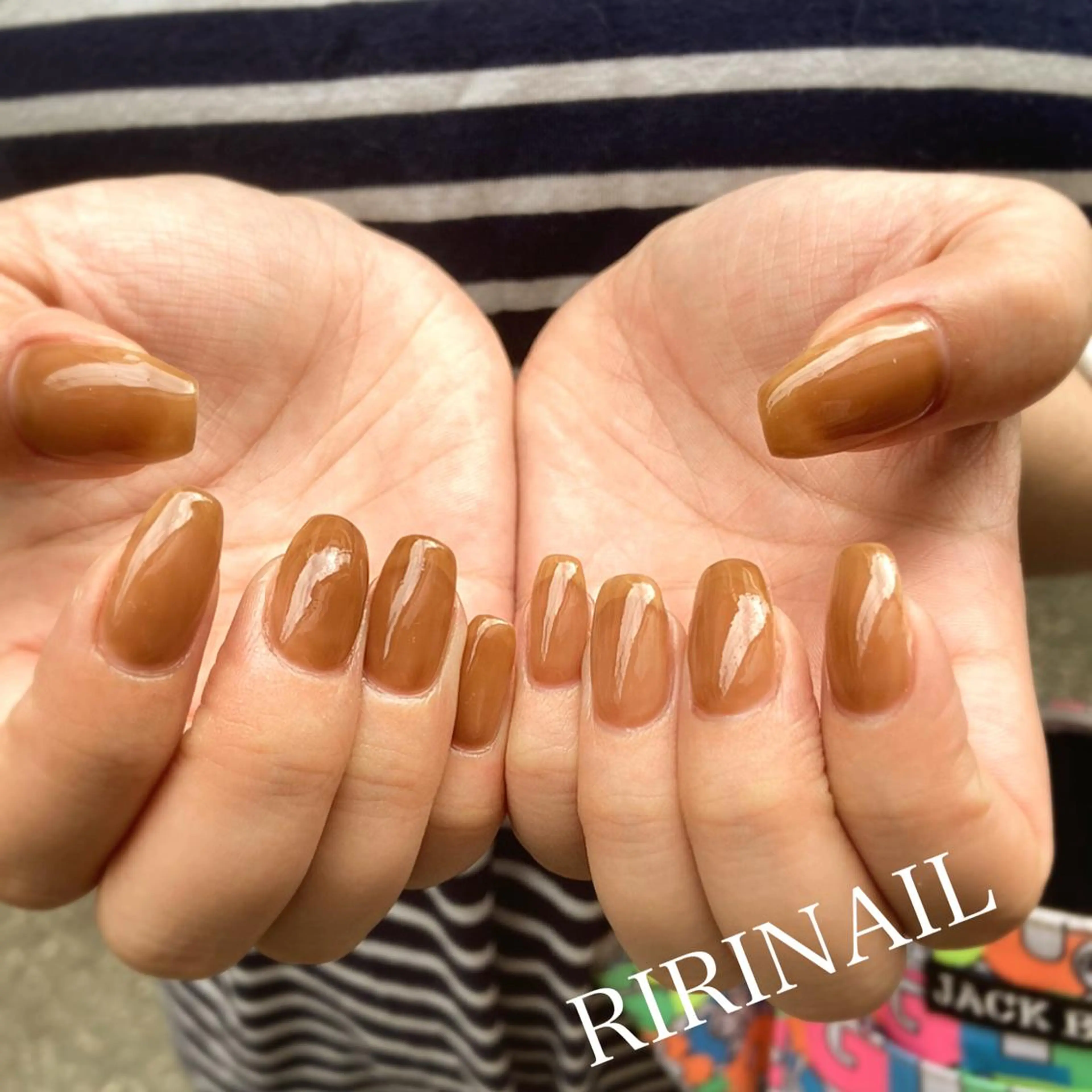 ネイル ブラウン クリアネイル RIRI NAIL♡のネイルデザイン