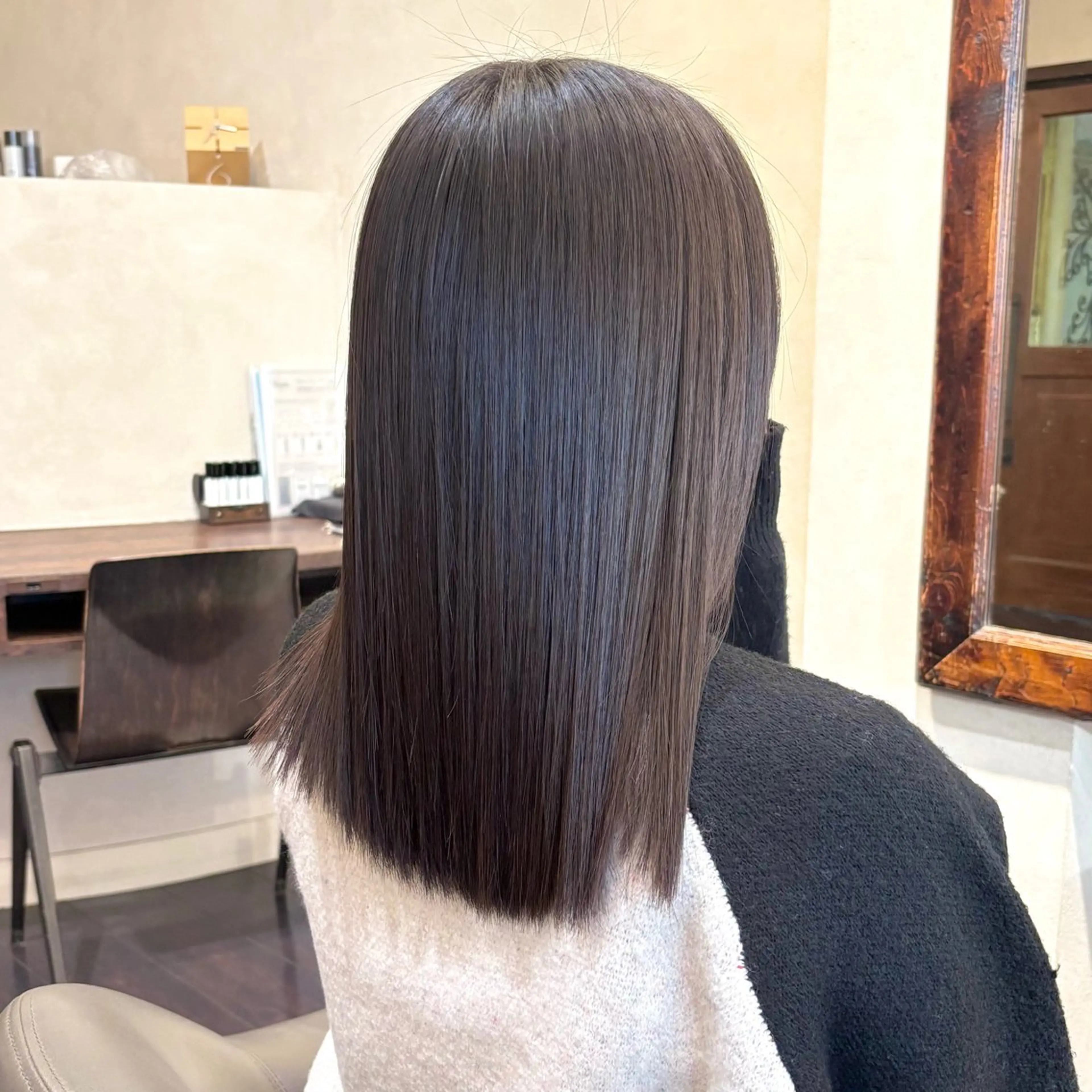 セミロング 髪質改善 カット ヘアカラー トリートメント roost 優のヘアスタイル