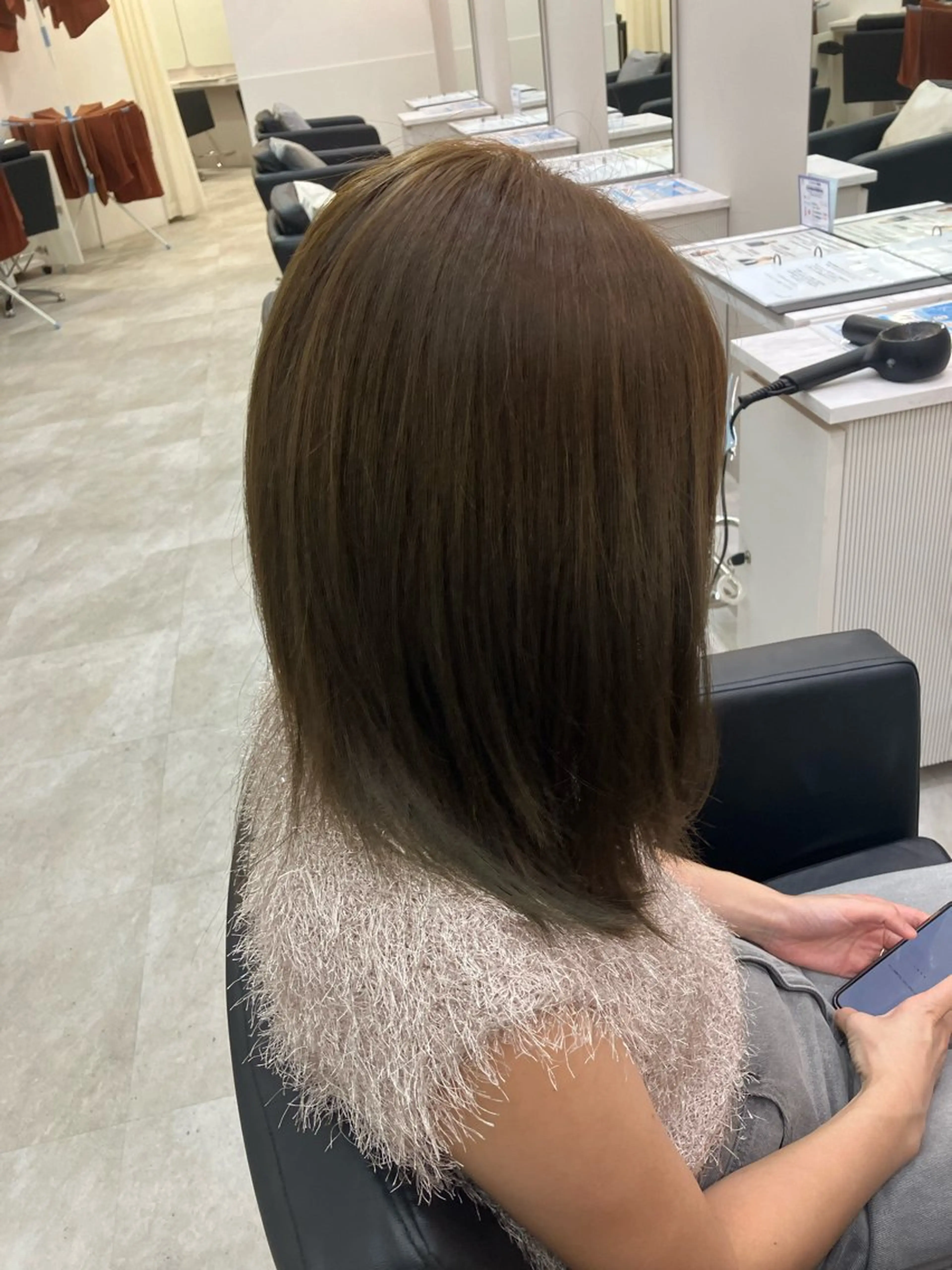 ミディアム カラー ヘアカラー 冨江 弘貴のヘアスタイル