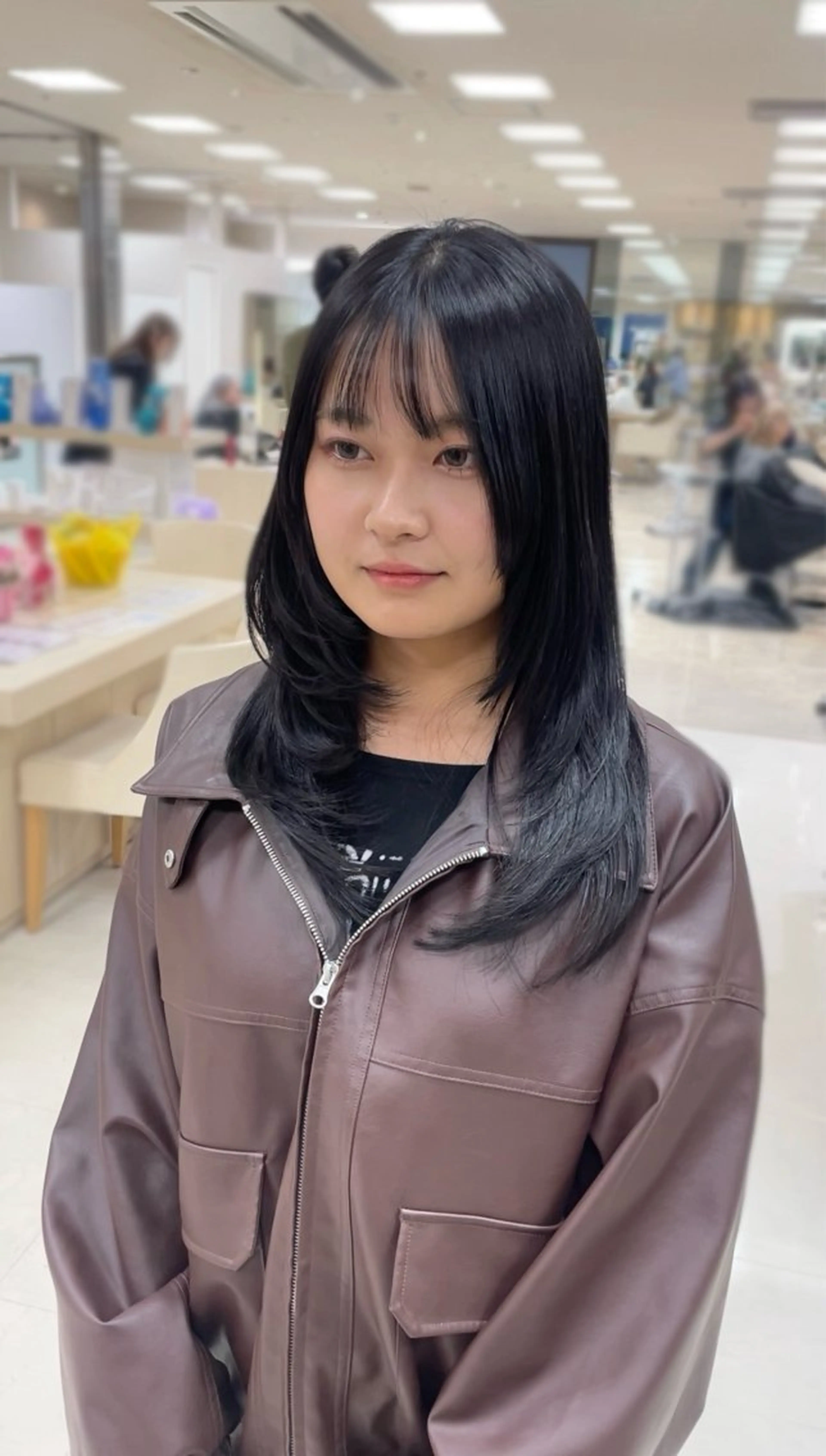 ロング シャドウパーマ／骨格 矯正カット　トモキのヘアスタイル