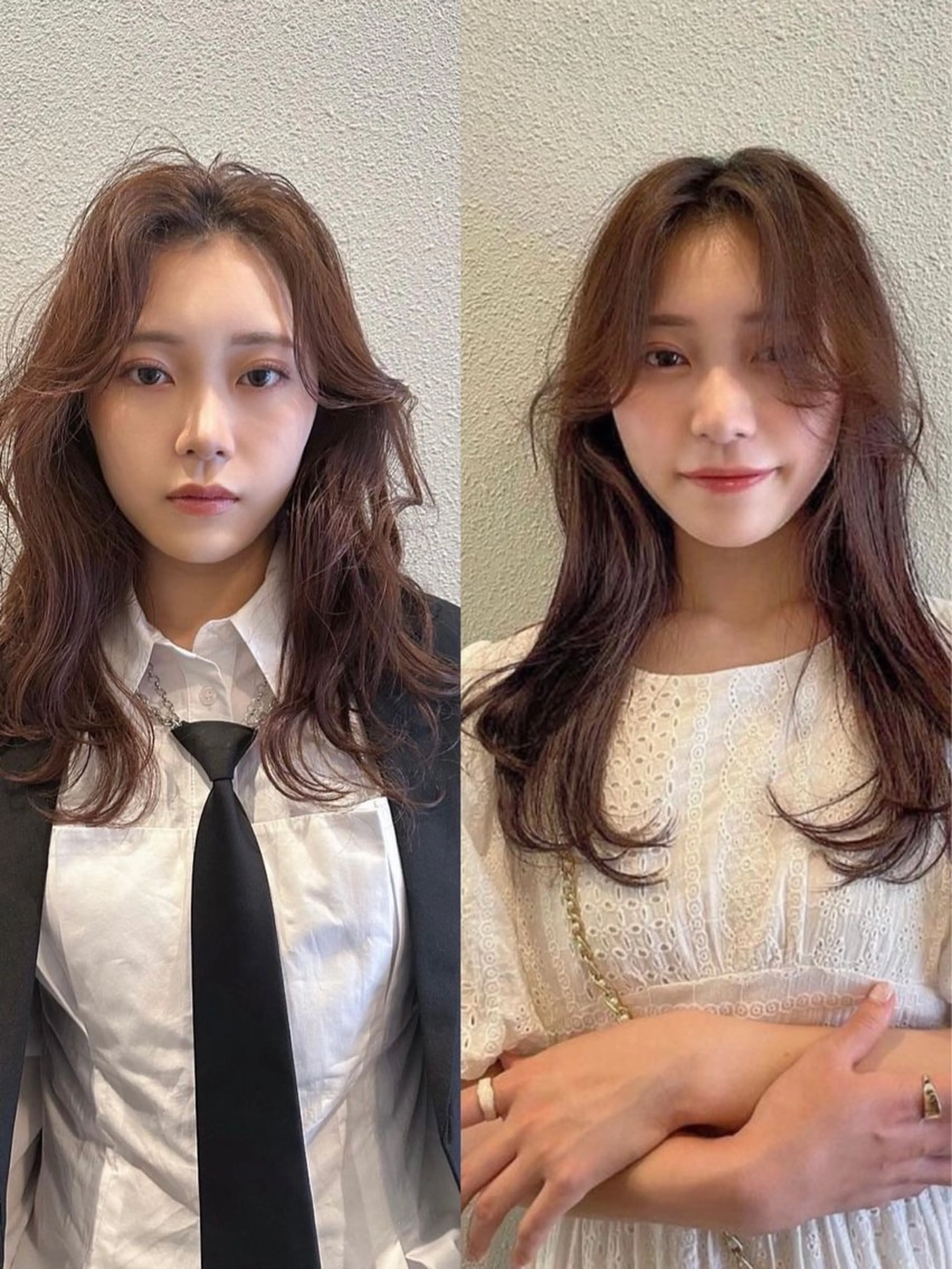 ミディアム くびれヘア 顔周りカット 韓国風ヘア レイヤーカット 小顔カット カット レイヤー/ブリーチ ♥️【木坂 桃歌】のヘアスタイル