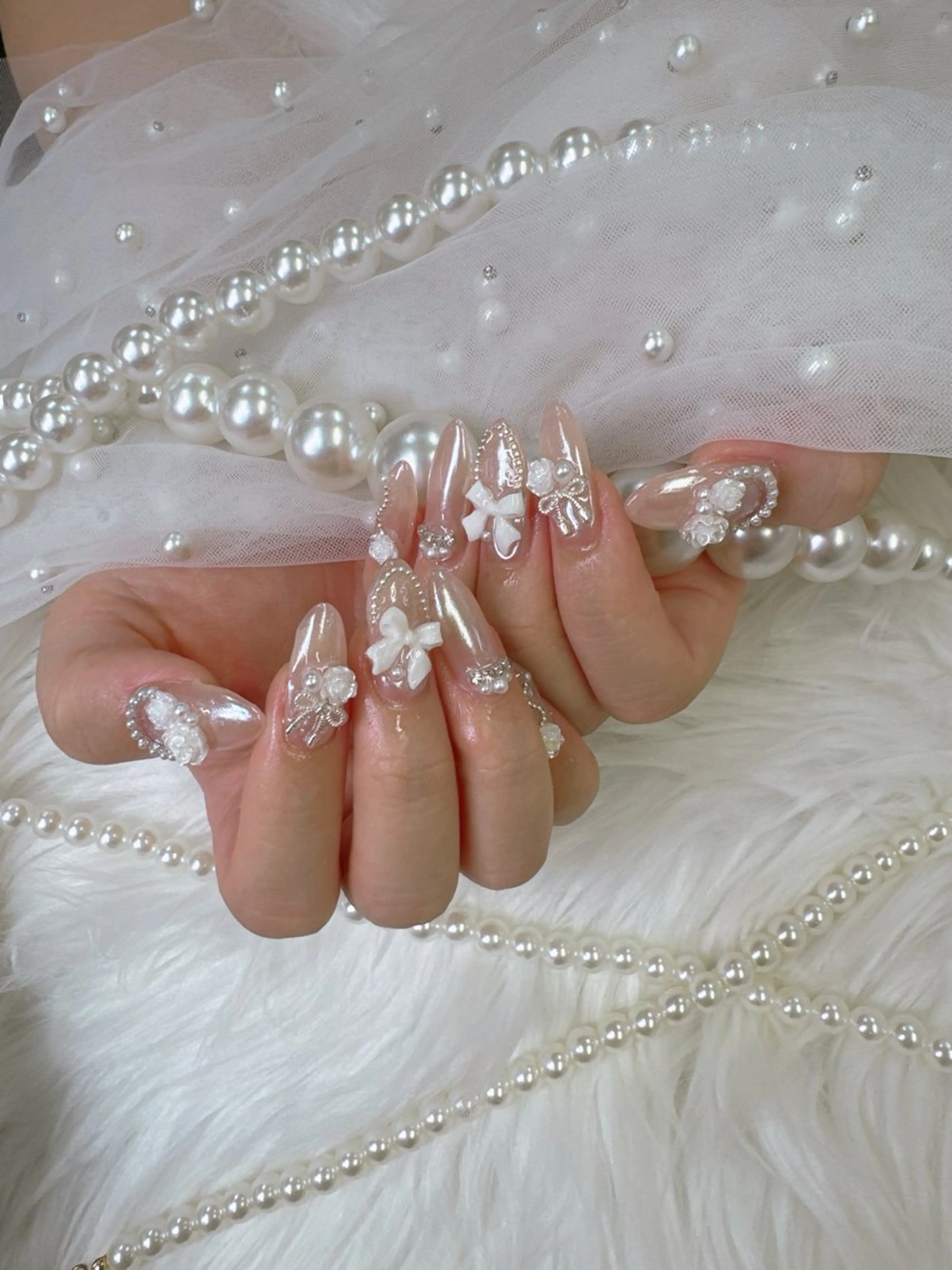 ネイル べっ甲ネイル フットネイル フレンチネイル ガラスフレンチ マグネットネイル Queeens nailのネイルデザイン