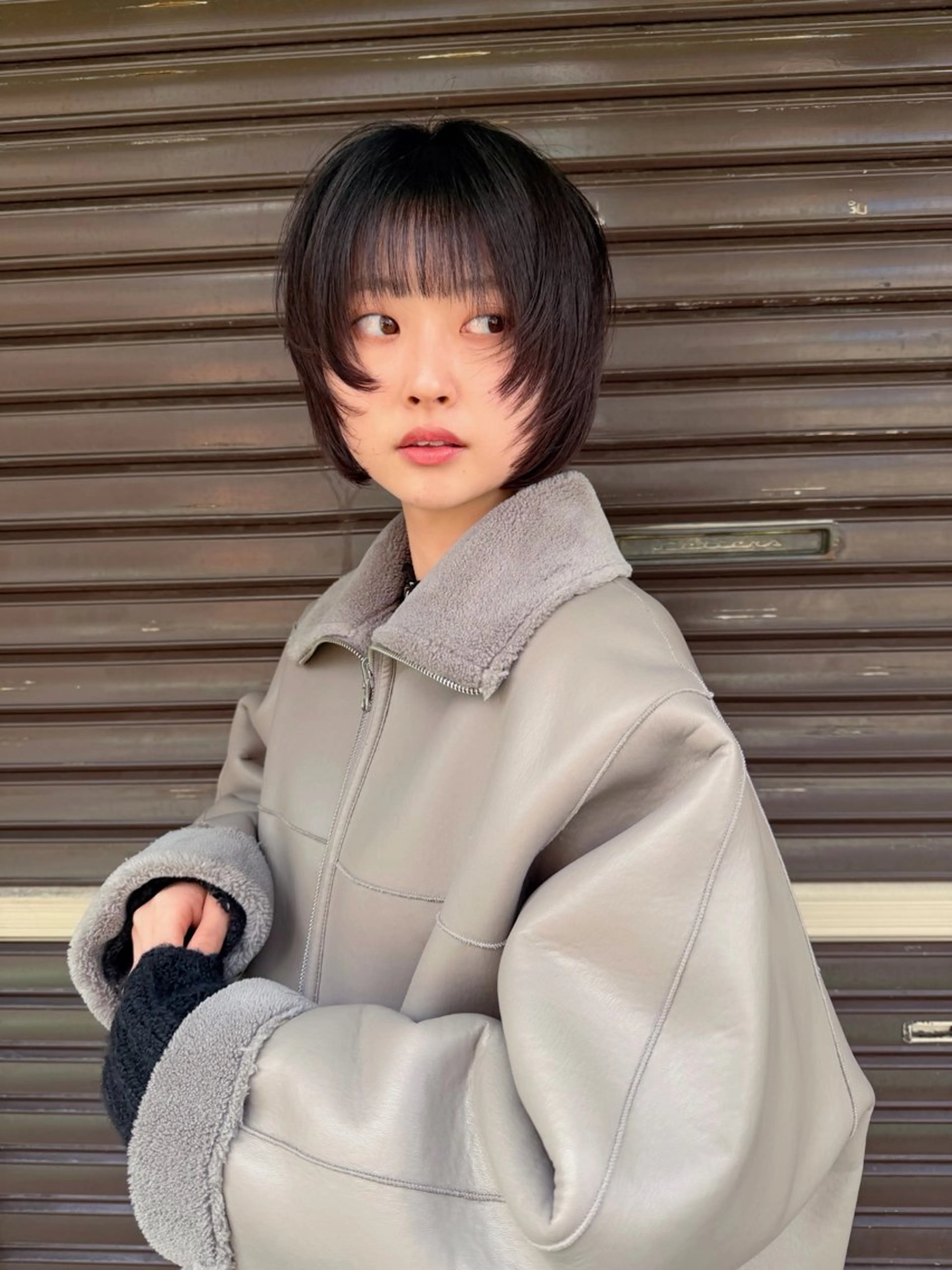 ショート ショートボブ ボブレイヤー ボブ レイヤーカット ショートヘア カット ヘアカラー トリートメント AiM 大名　似合わせカットのヘアスタイル