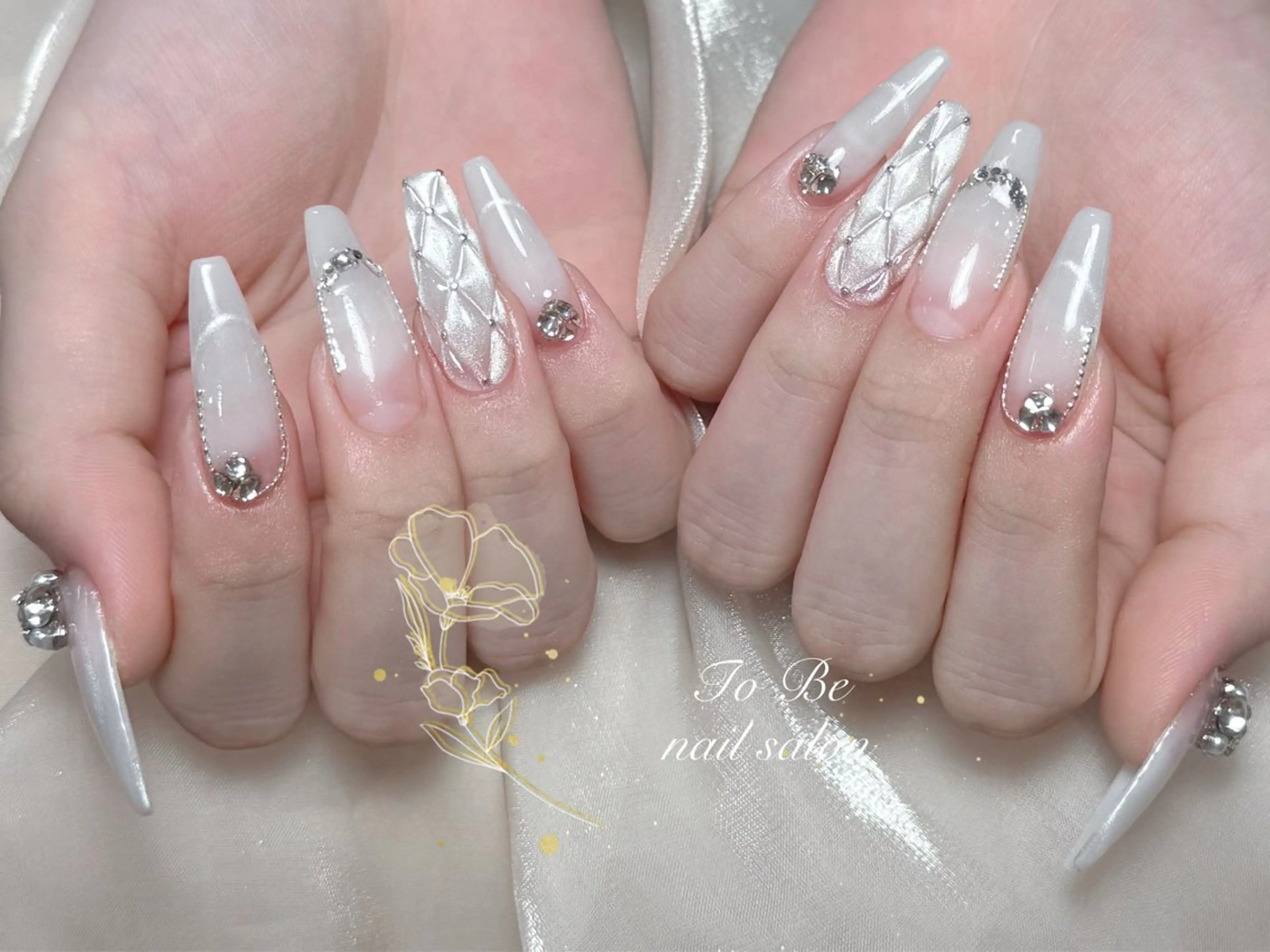 ロング ハンドネイル Nail Salon To Be珈月のネイルデザイン