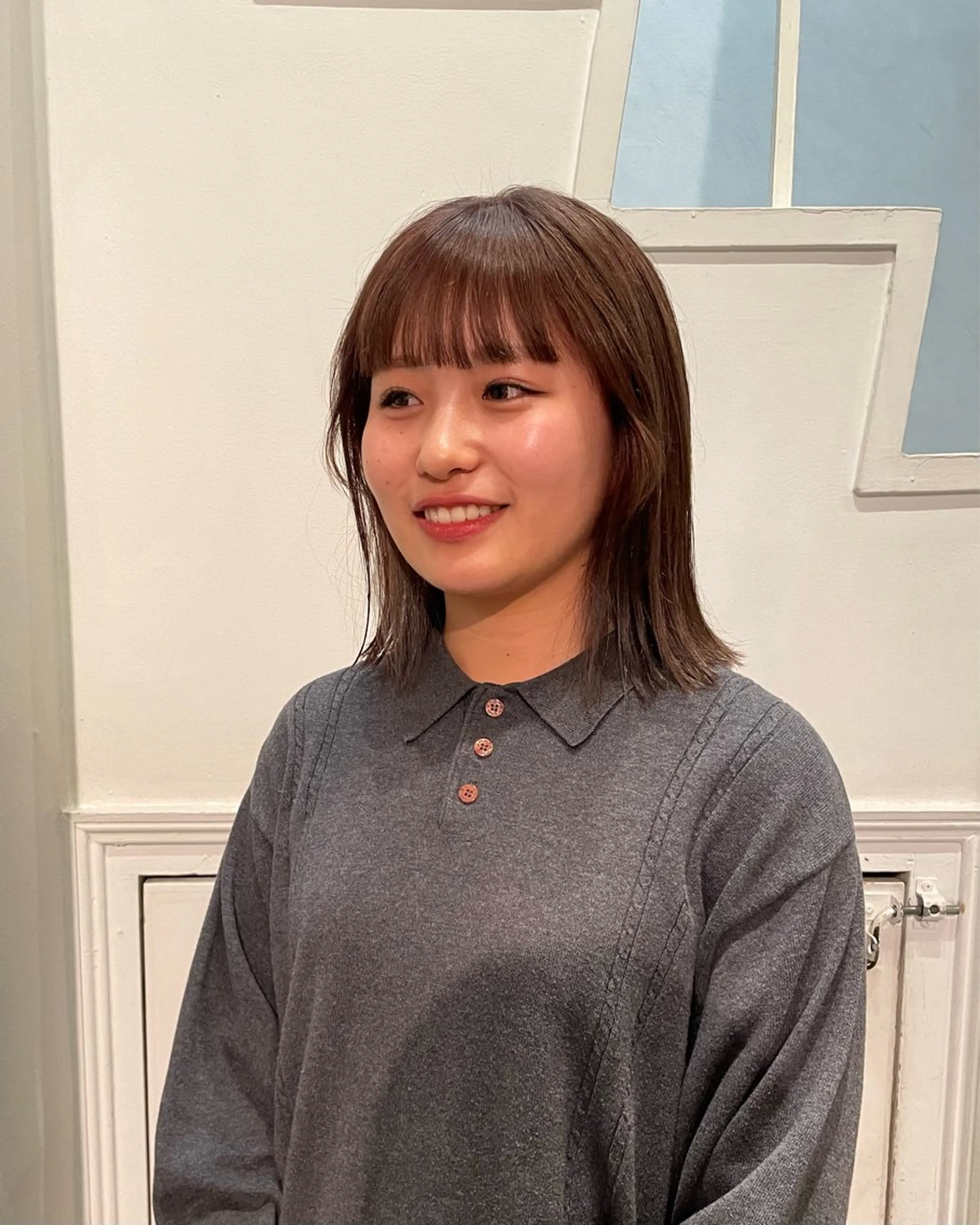 カット+透明感カラー+ トリートメントの写真