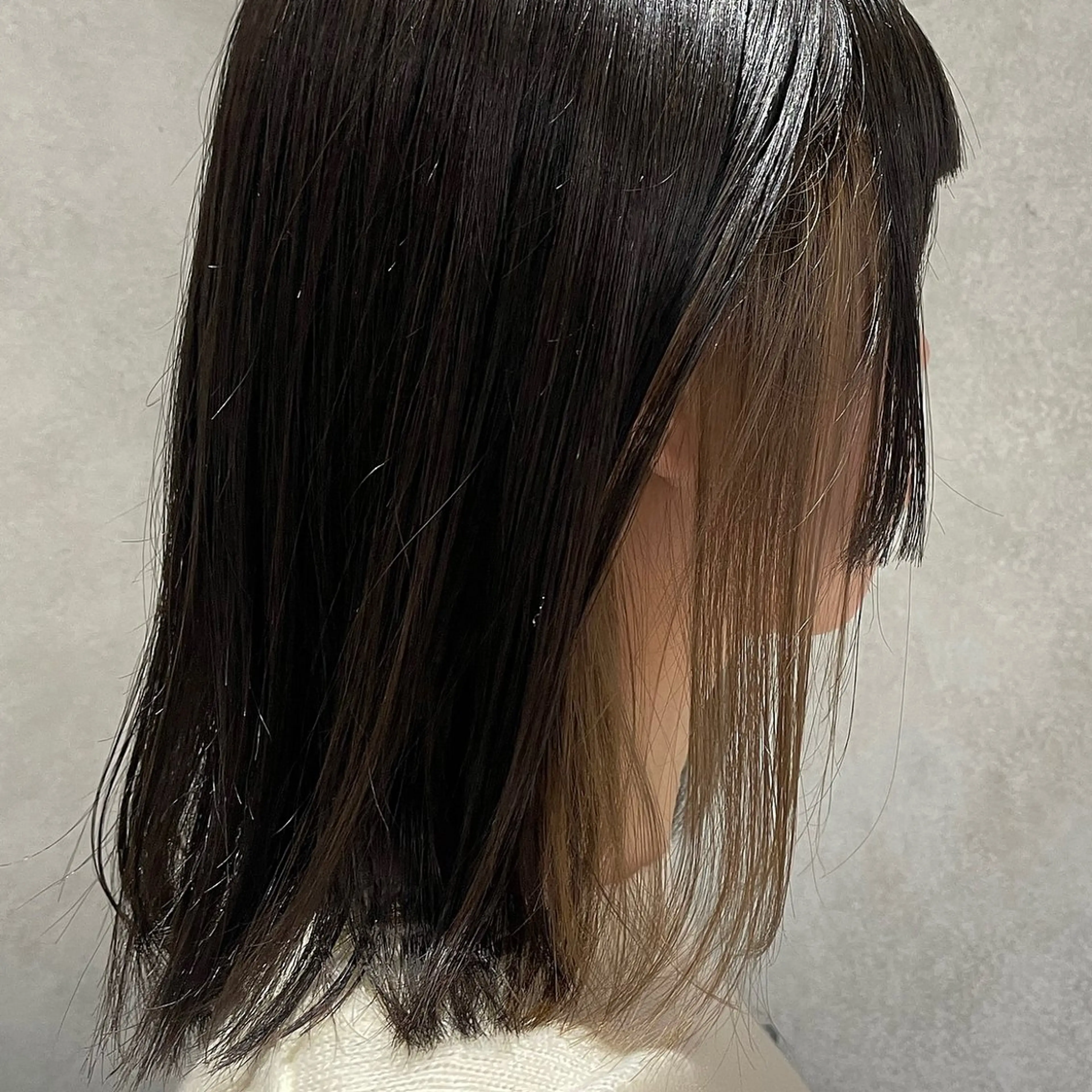 ミディアム カラー yumemiレイヤー ‎✴︎ 透明感カラーのヘアスタイル
