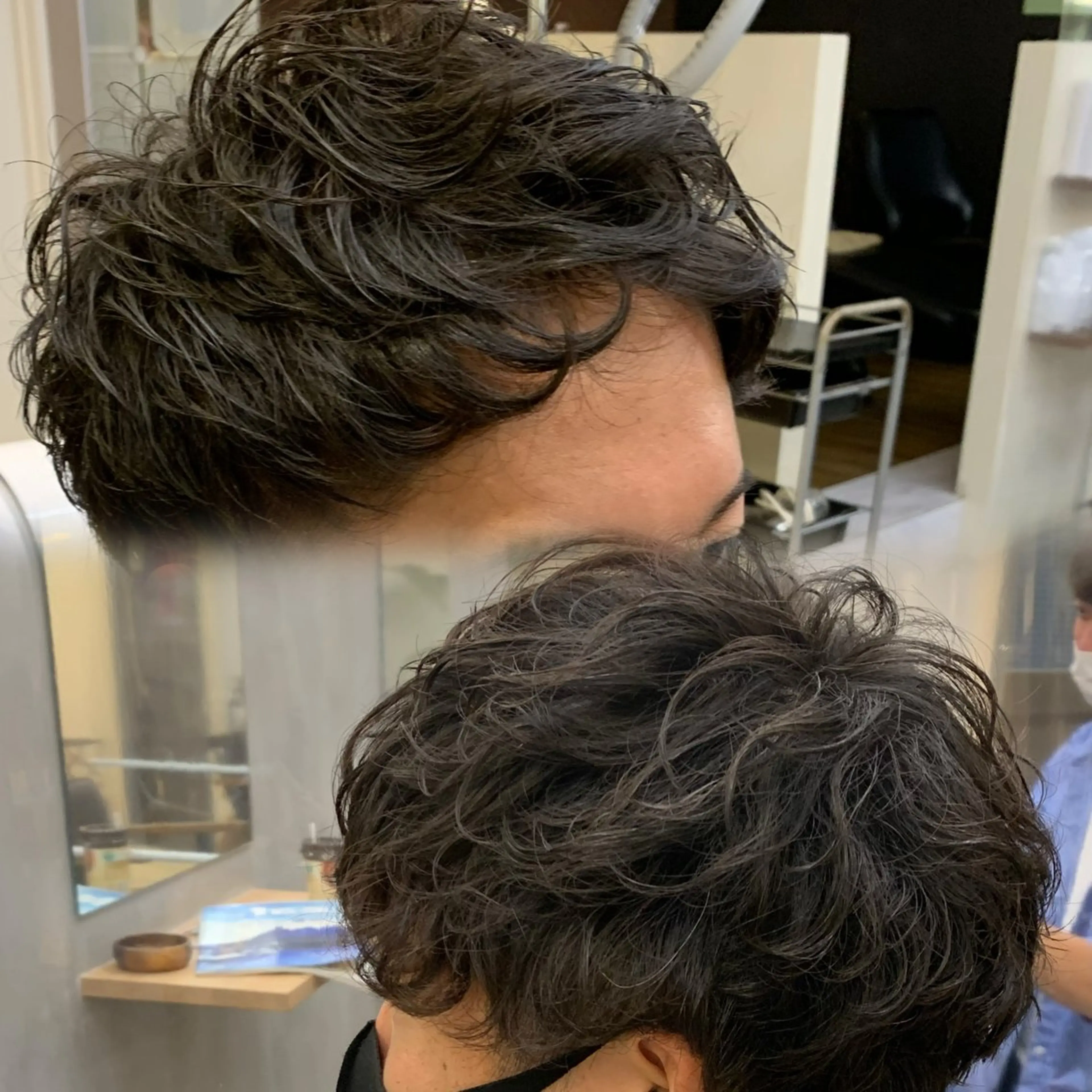 パーマ メンズ 上田 克哉のヘアスタイル
