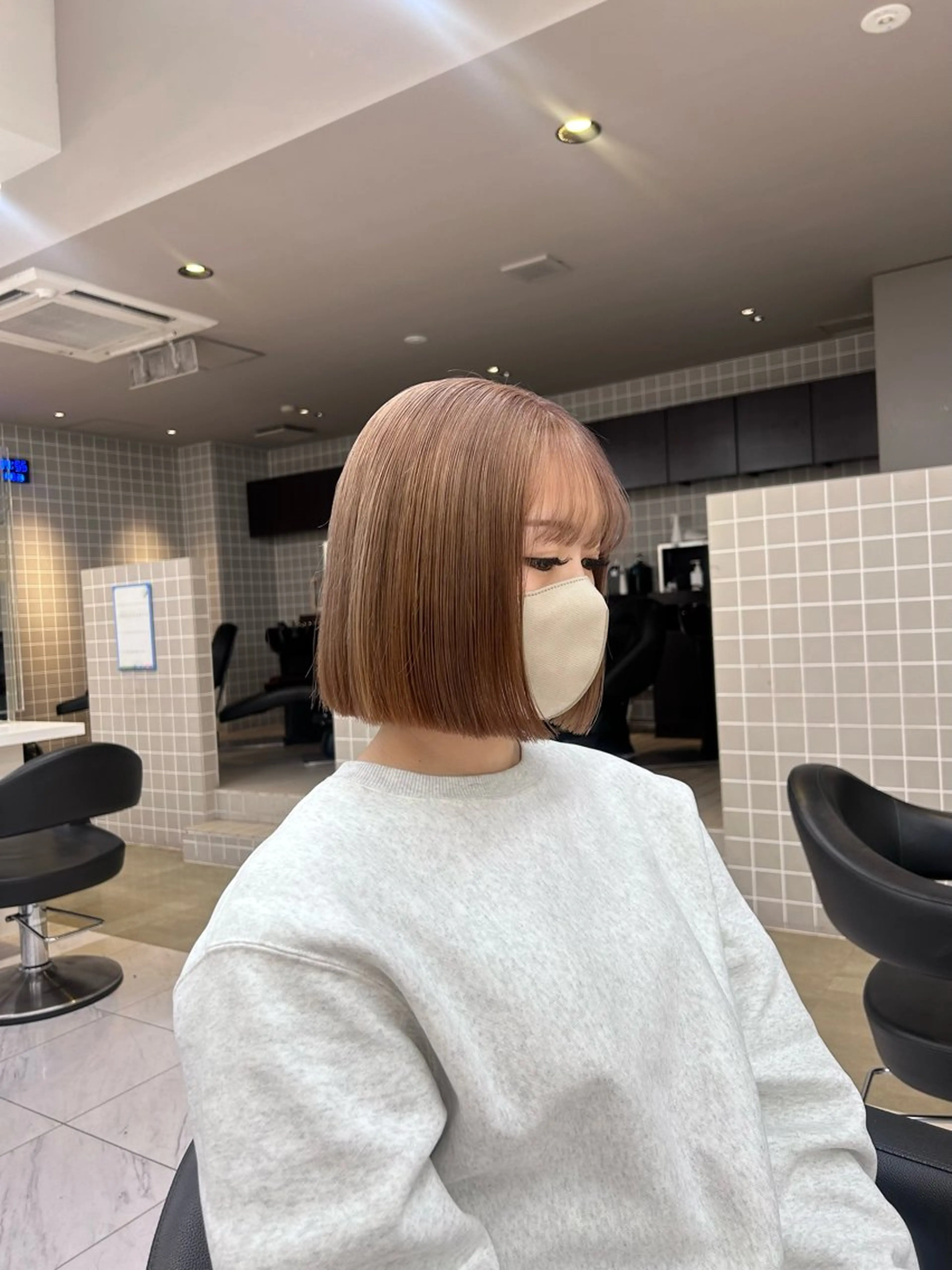 カラー ヘアカラー トリートメント 透明感ベージュ🤎 ナチュラルレイヤーのヘアスタイル