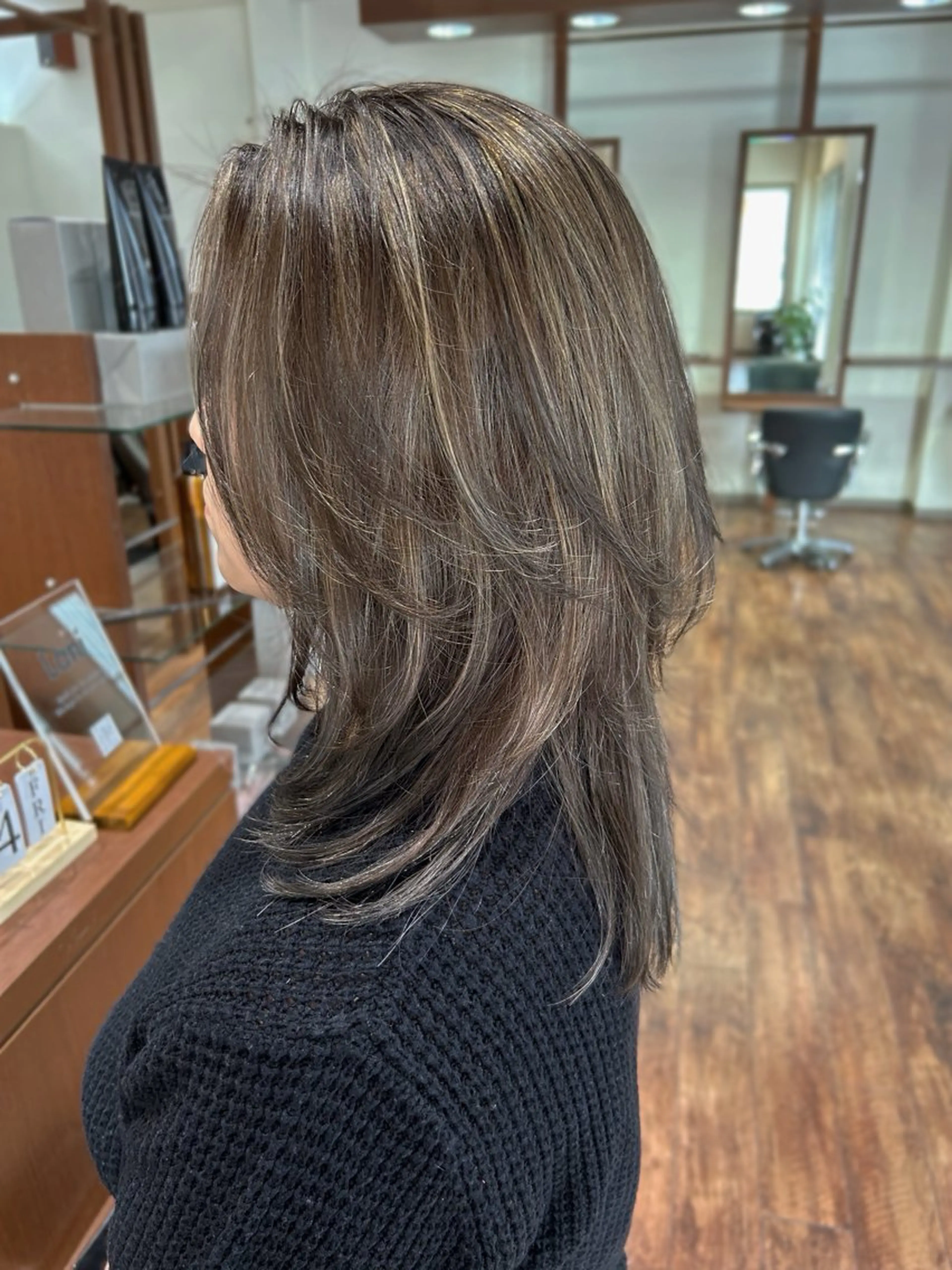 ミディアム ヘアカラー トリートメント 野洲/髪質改善/ 田中瑠生のヘアスタイル