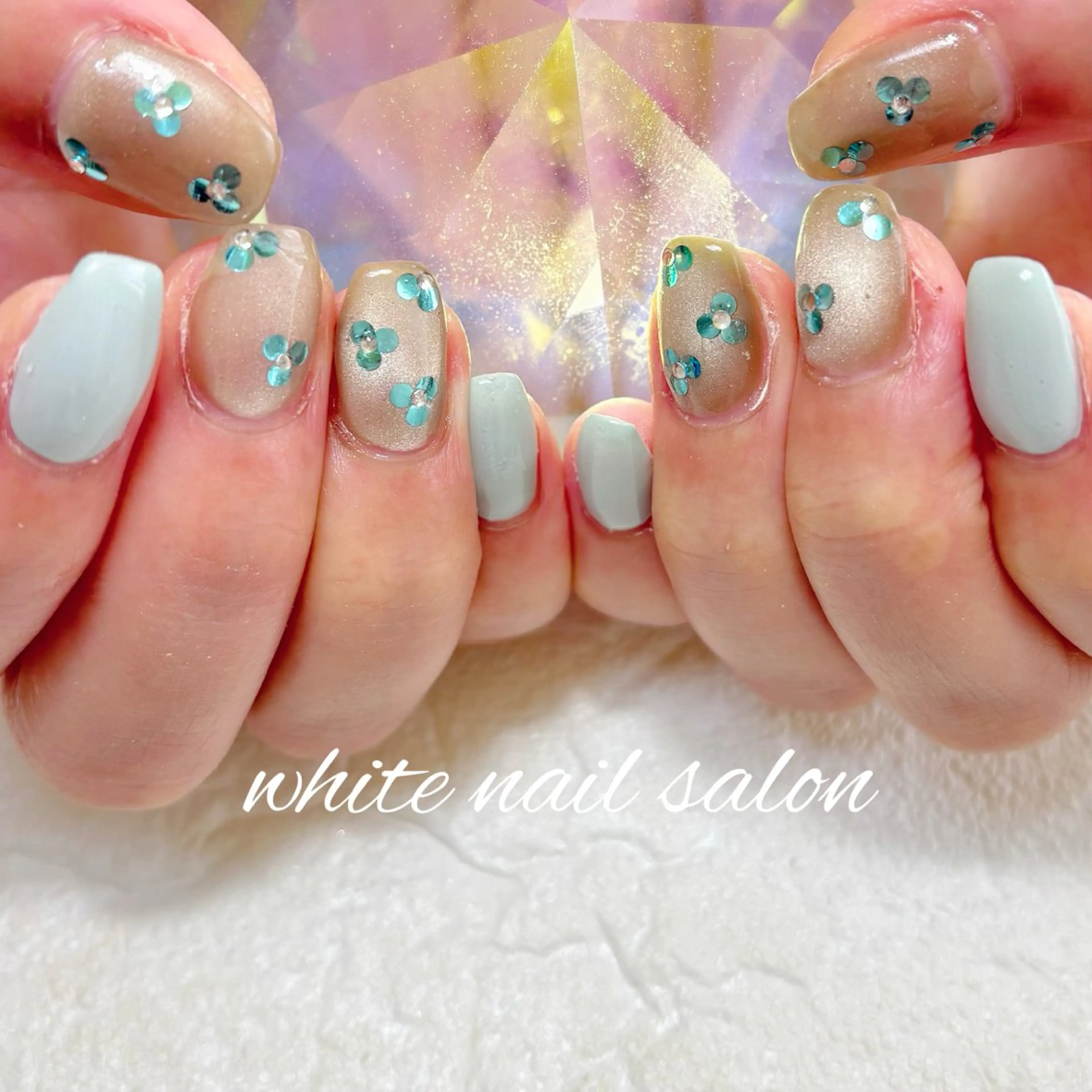 ネイル フットネイル ホワイト ハンドネイル white nail salonのネイルデザイン