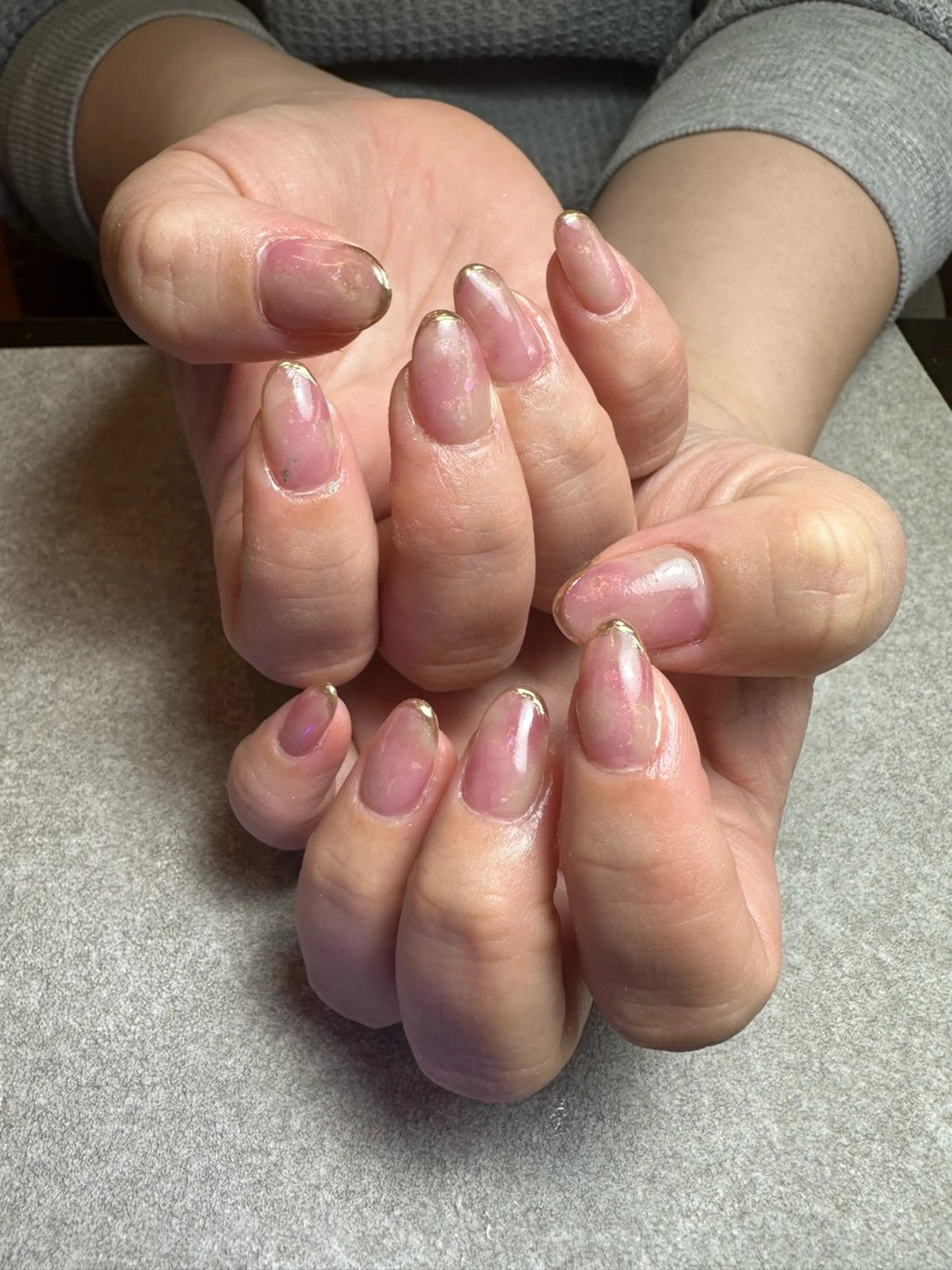 ネイル 桜ネイル オフィスネイル ピンク 春ネイル nailroom Anmie.のネイルデザイン