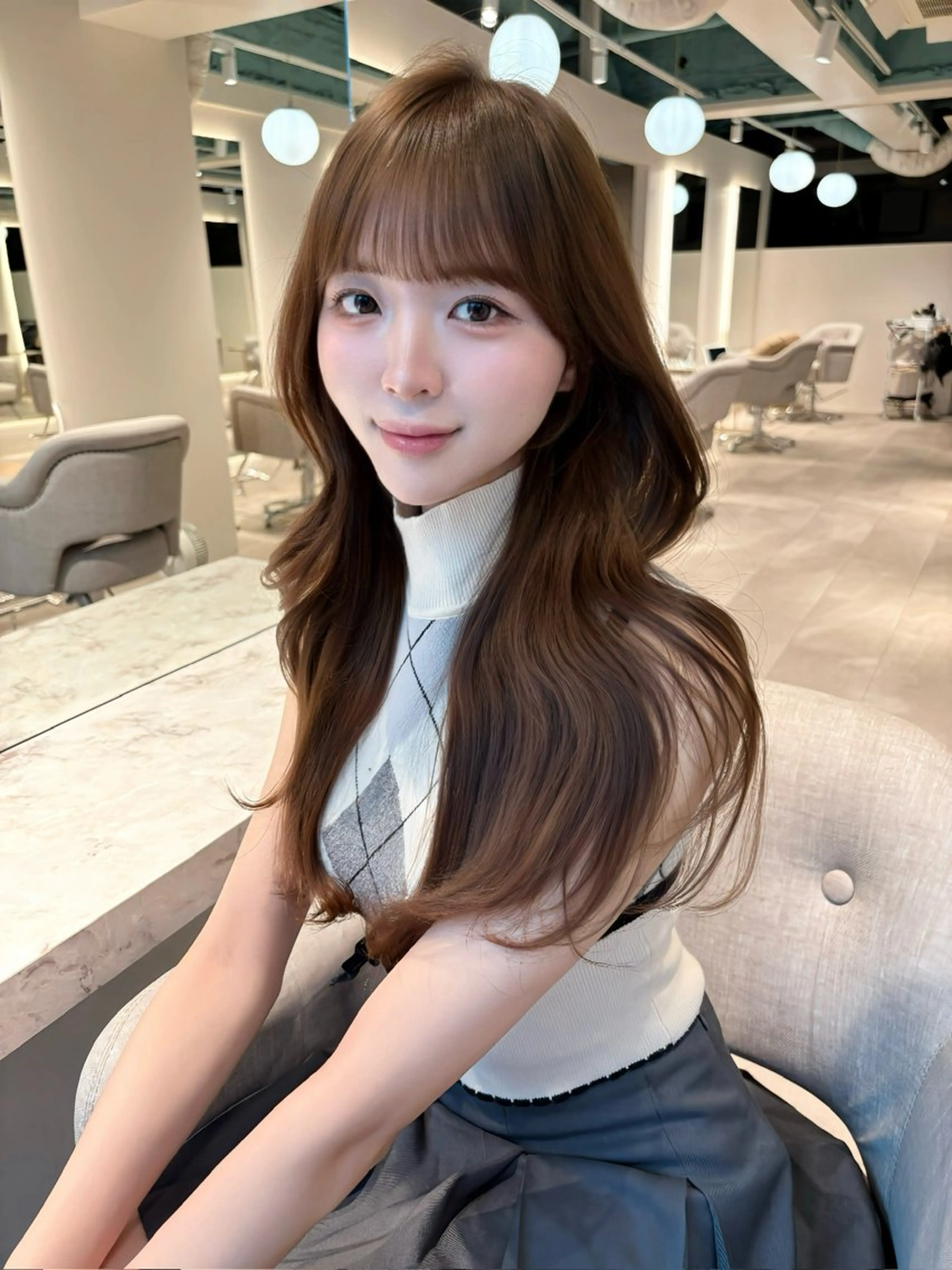 ロング くびれヘア レイヤーカット レイヤーカット/ 透明感カラー🤍楓のヘアスタイル