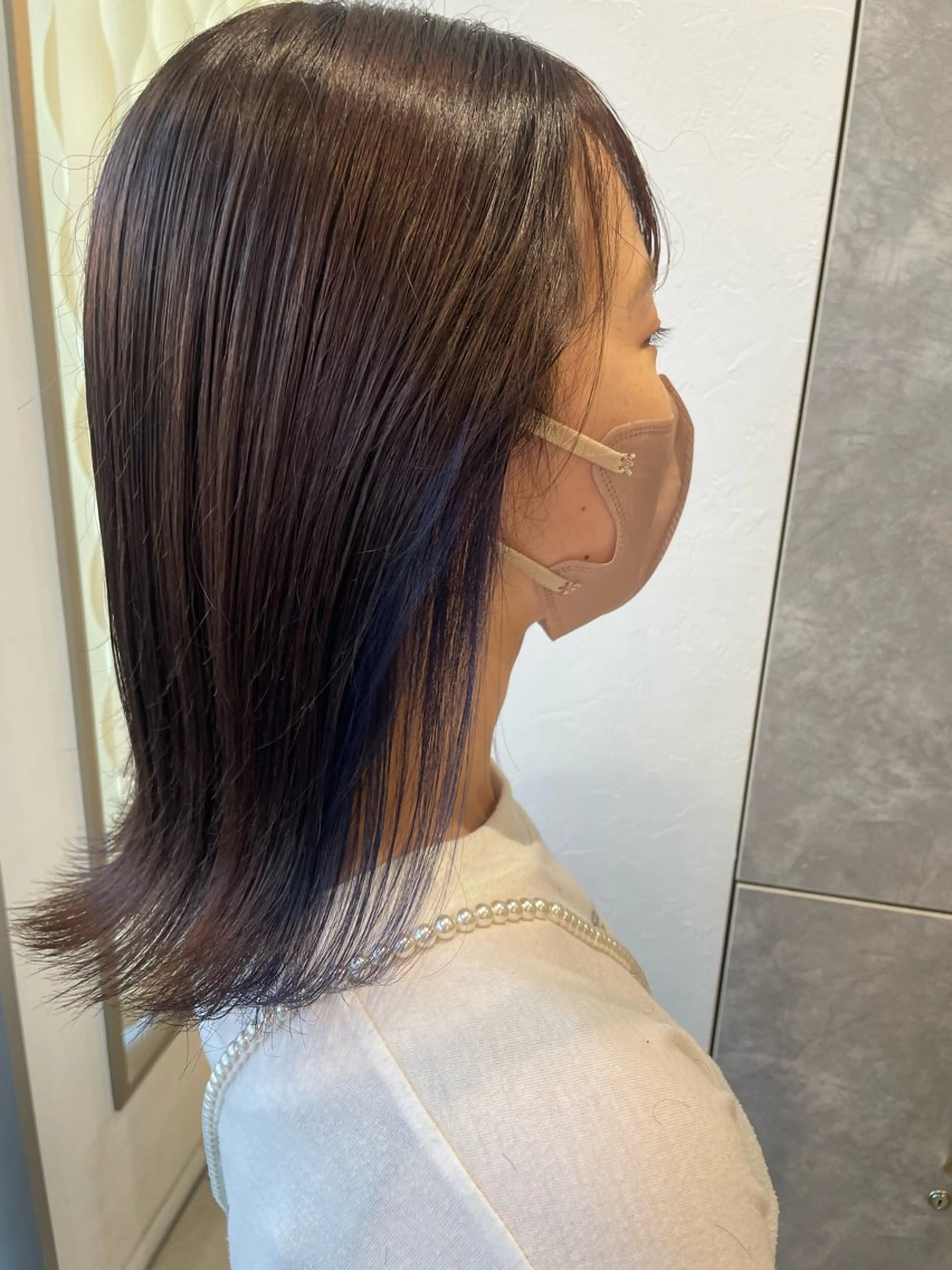 ミディアム カラー ヘアカラー 顔まわり/インナー カラー/　syuriのヘアスタイル