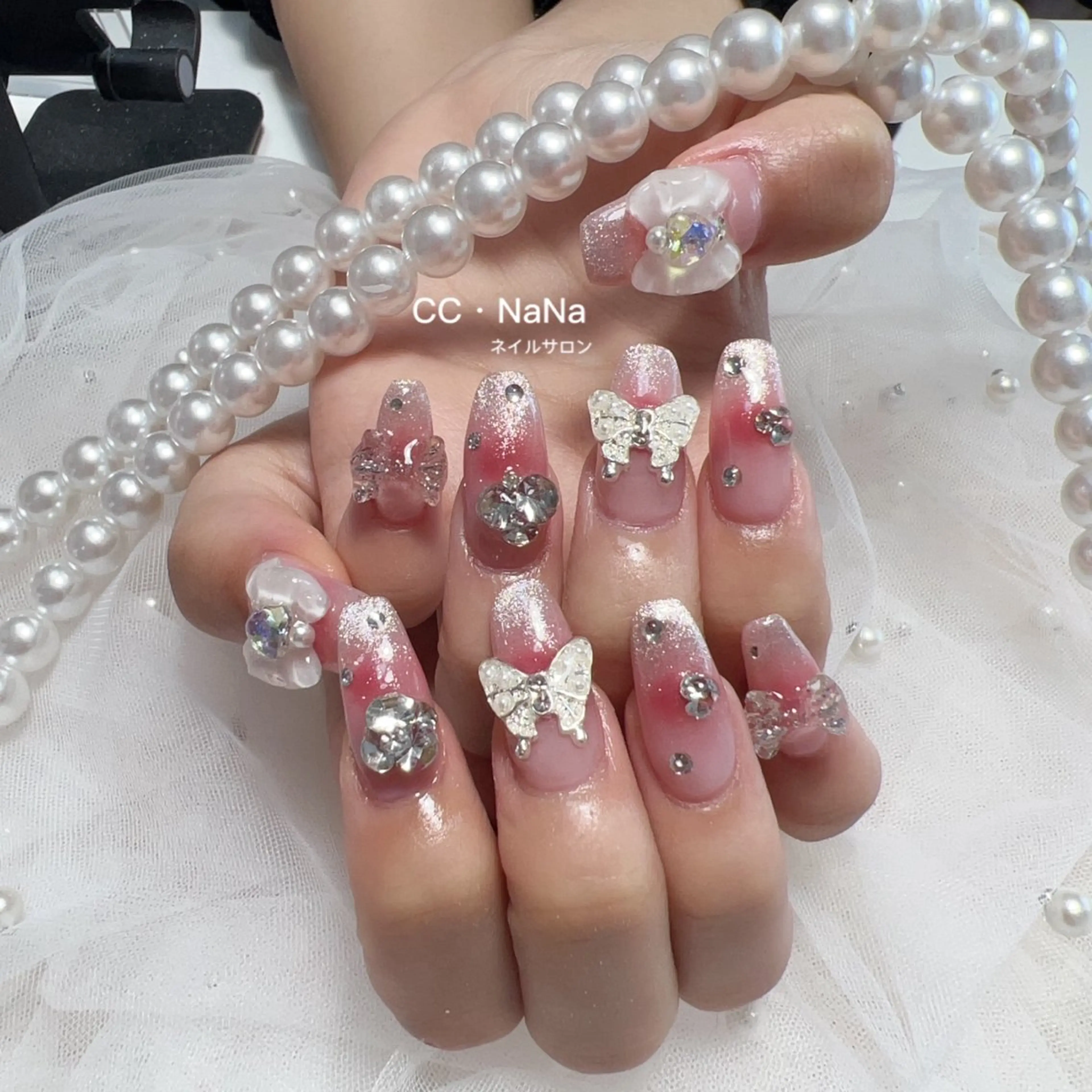 ネイル スカルプネイル ハンドネイル 💎CC・NaNa 韓国風ネイル🌙Cのネイルデザイン