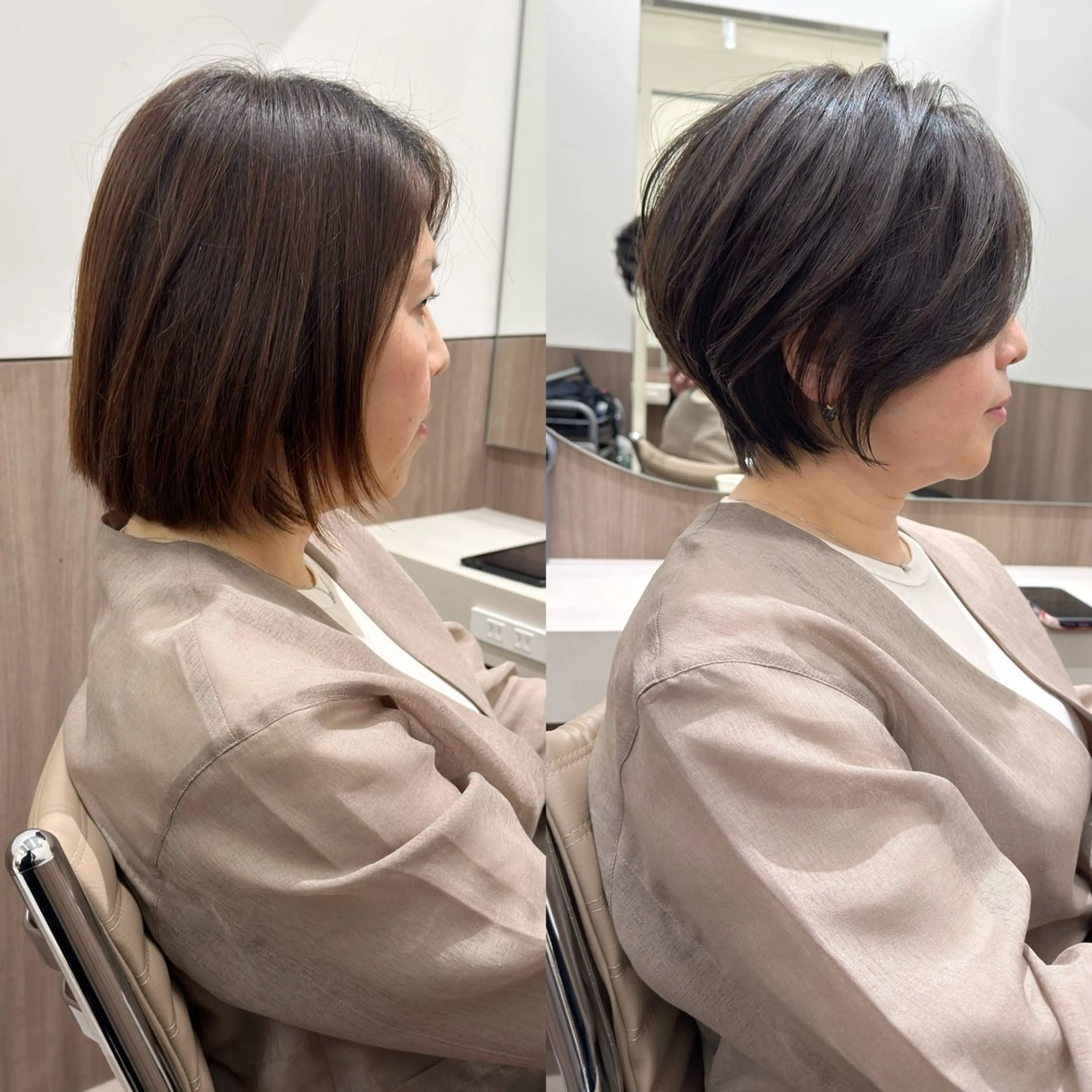 ショート くびれヘア ショートヘア 1日数名限定/似合わ ショート+艶カラー✨のヘアスタイル