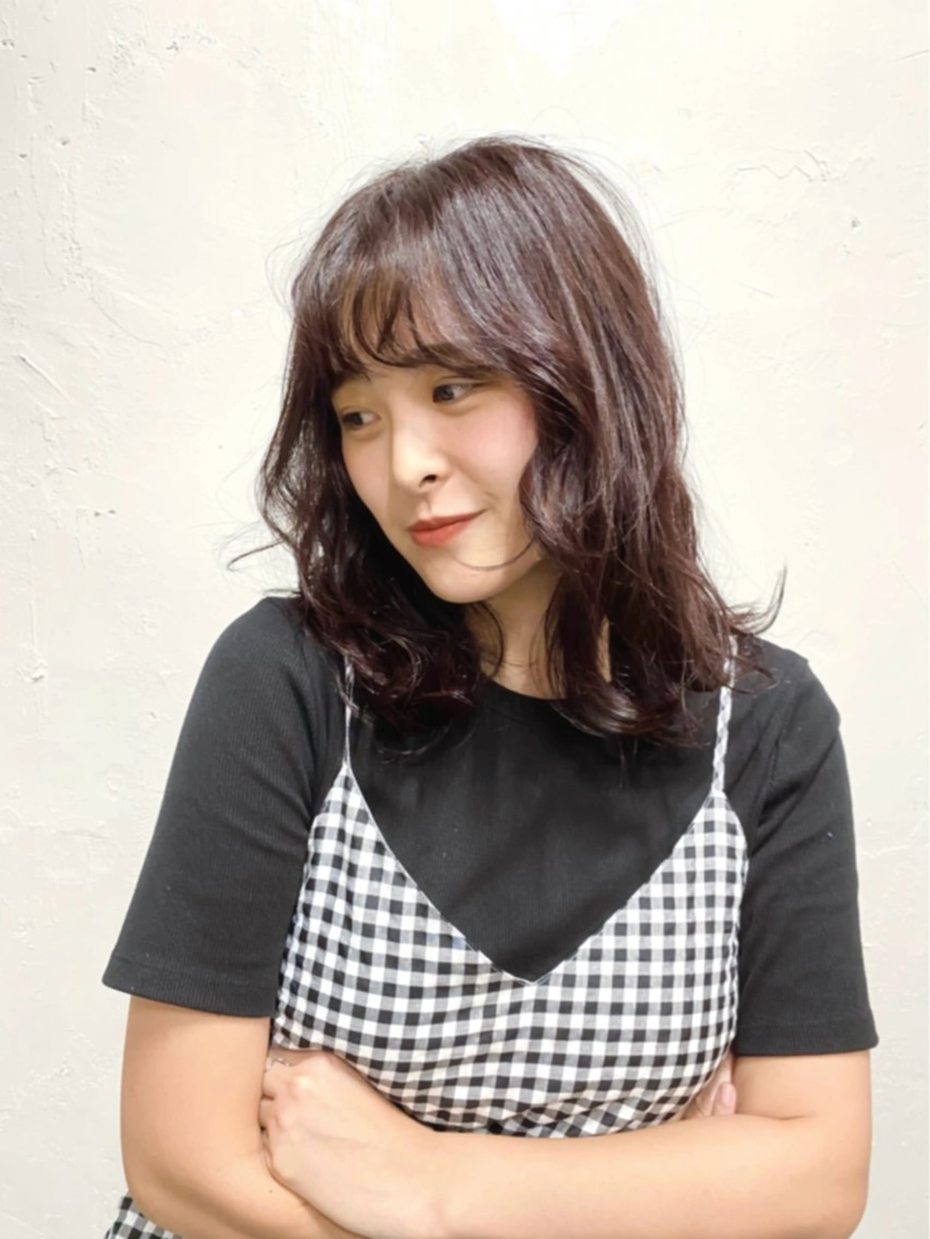 ミディアム ヘアカラー トリートメント や ぎ /似合わせ カラー/神戸美容室のヘアスタイル