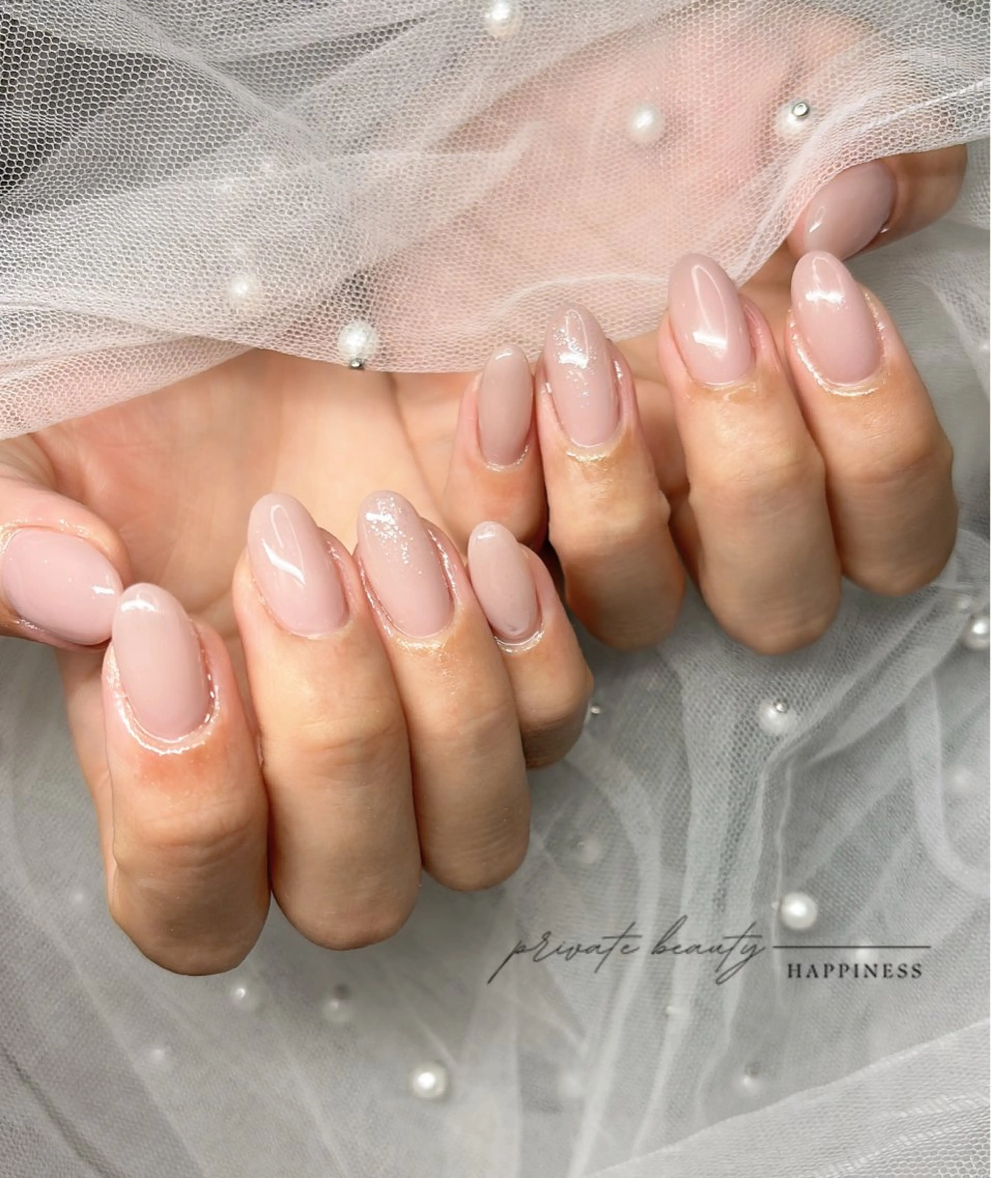 ネイル 桜ネイル 韓国ネイル ロングネイル 持ち込み シンプルネイル ハンドネイル happiness nailのネイルデザイン