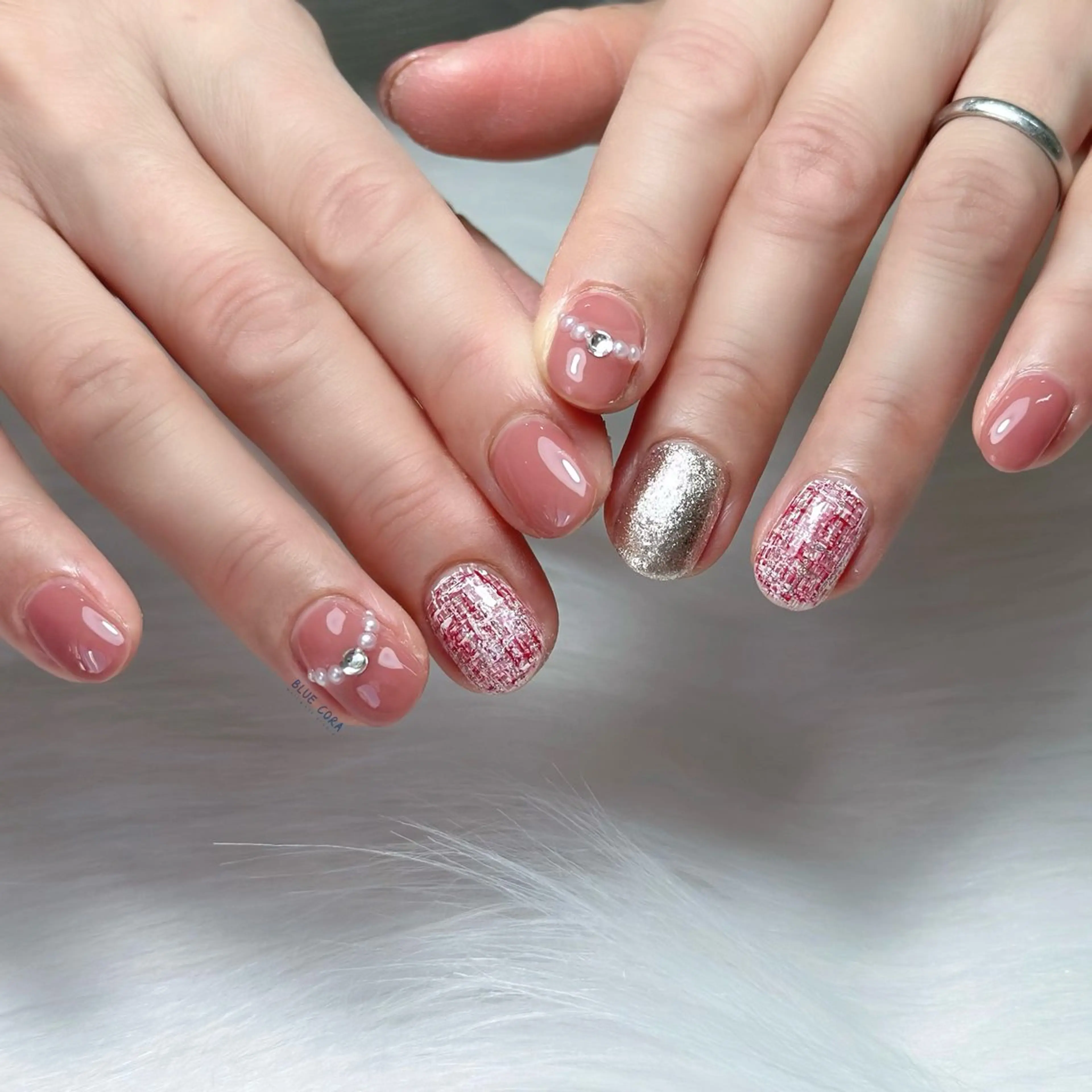 ネイル クリアネイル マットネイル ミラーネイル ハンドネイル ハンドケア BLUE CORAのネイルデザイン