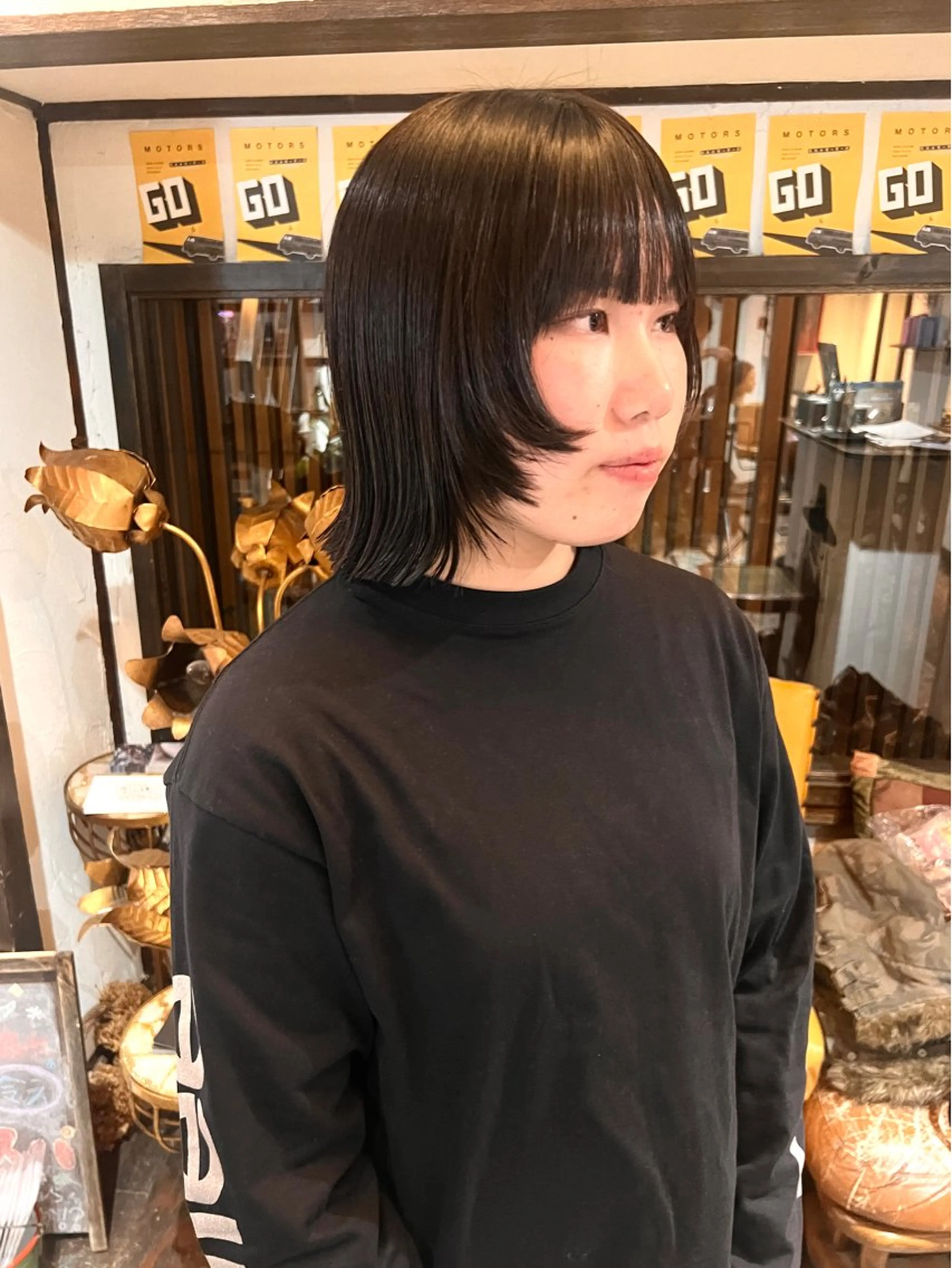 ショート ボブパーマ/レイヤー ヒロモトアサカのヘアスタイル