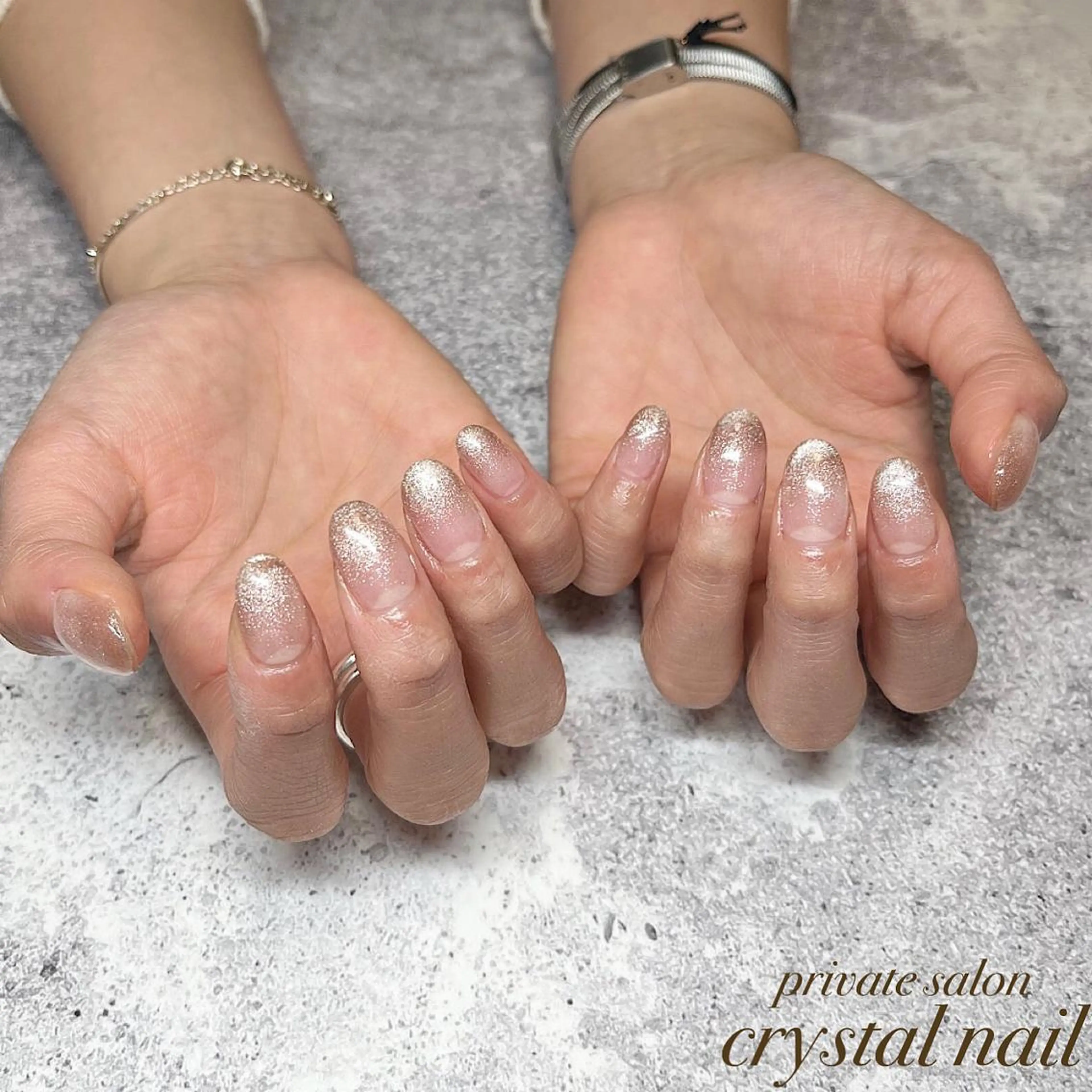 ネイル グラデーション マグネットネイル Crystal Nailのネイルデザイン