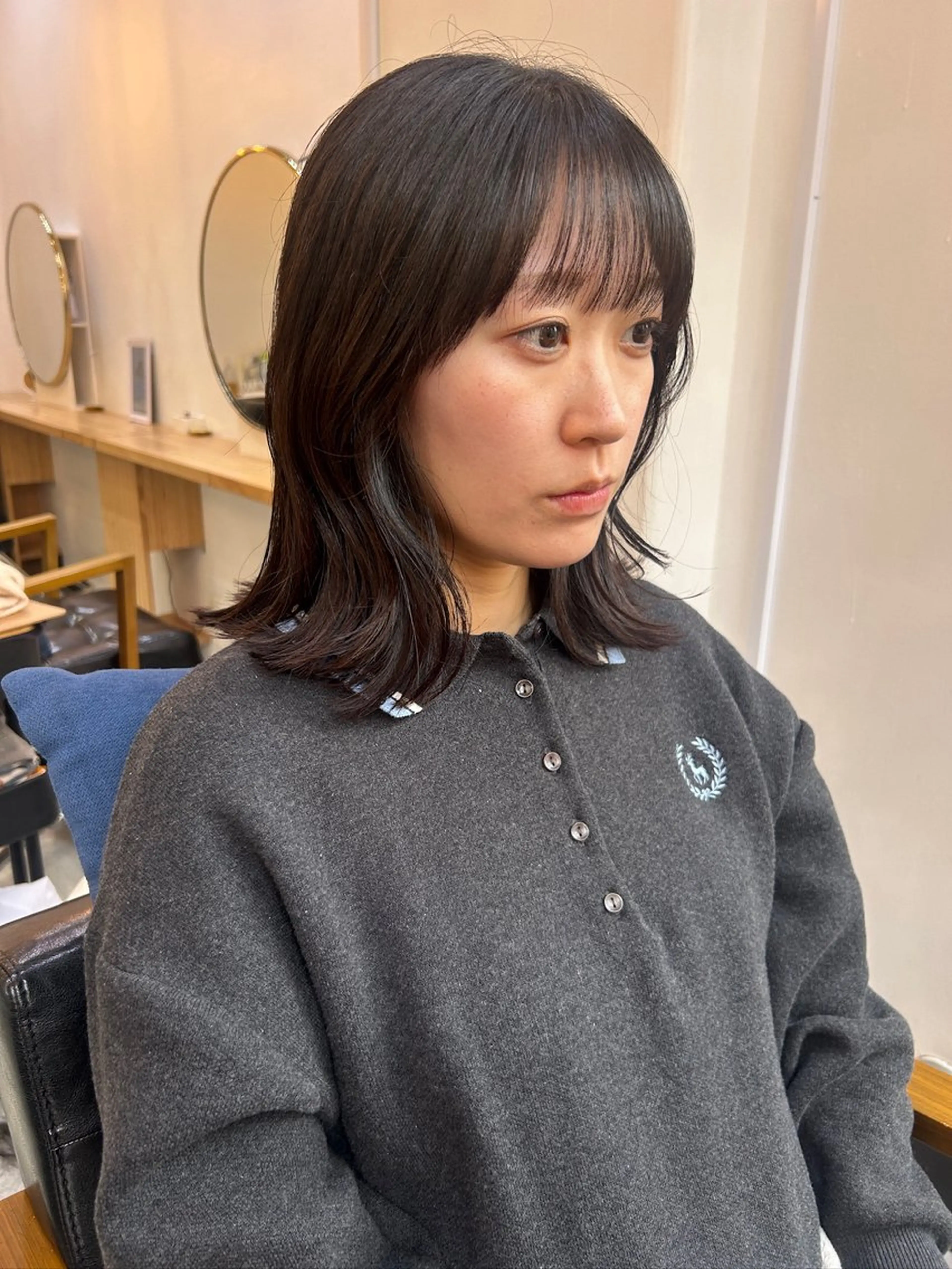 ミディアム カラー カット ヘアカラー トリートメント CARICIA 白木 由里加/新栄のヘアスタイル