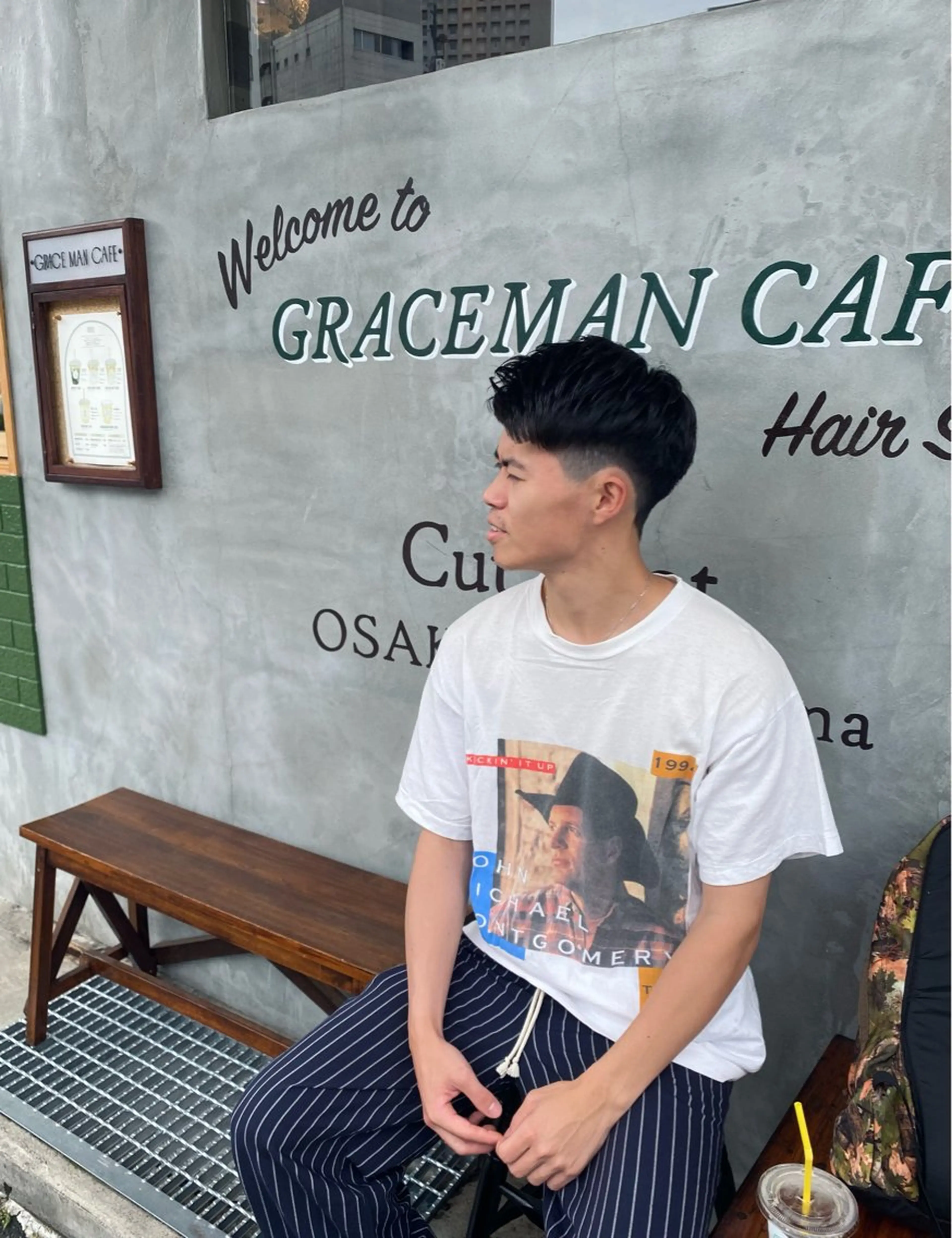 ショート メンズ アップバング ツーブロック 刈り上げ カット メンズカット/パーマ 福島区SOSOのヘアスタイル