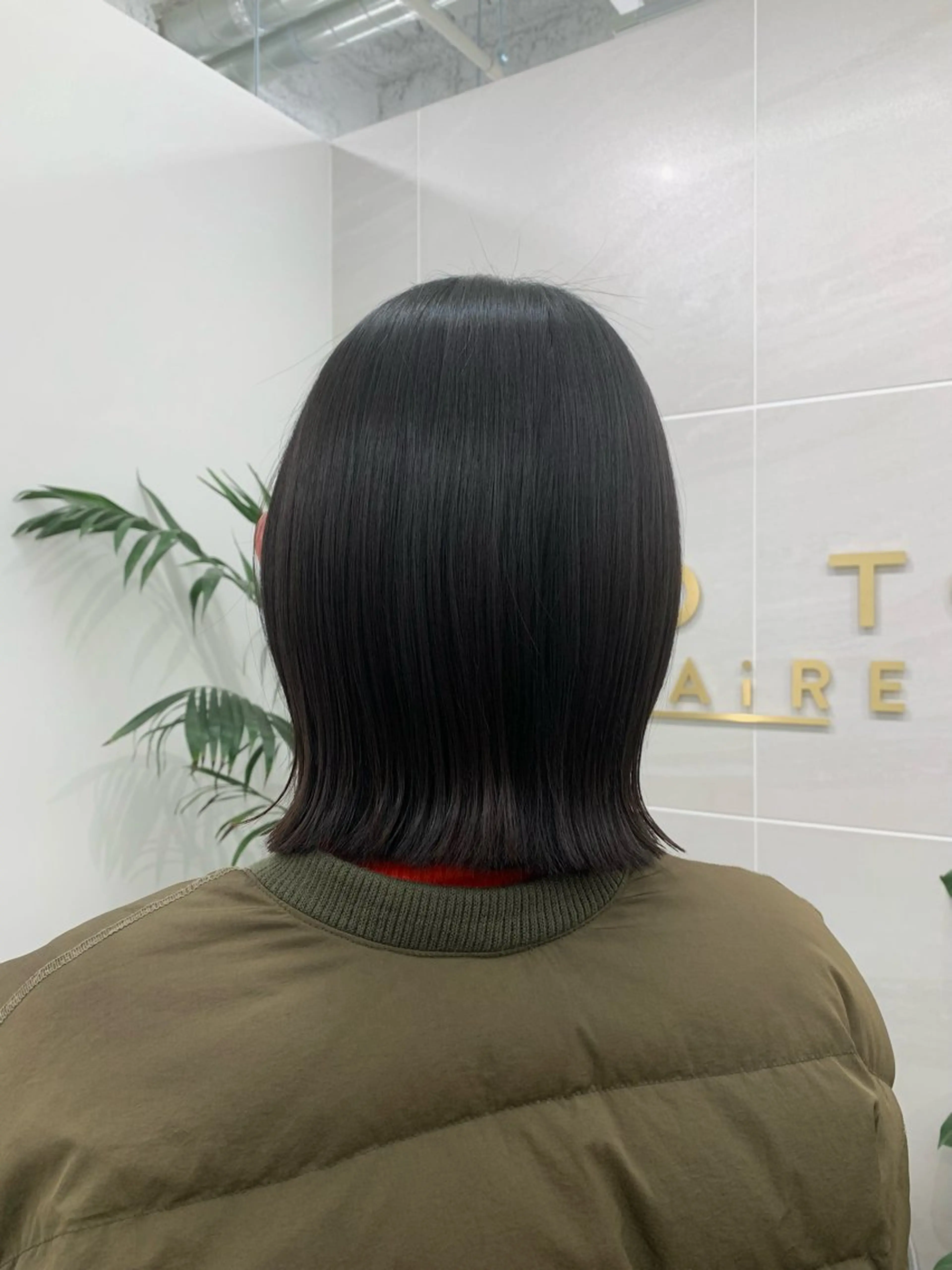 ミディアム ボブ 外ハネヘア カット 縮毛矯正 トリートメント 本格ヘッドスパ🌿 ×ヘア　佐藤のヘアスタイル