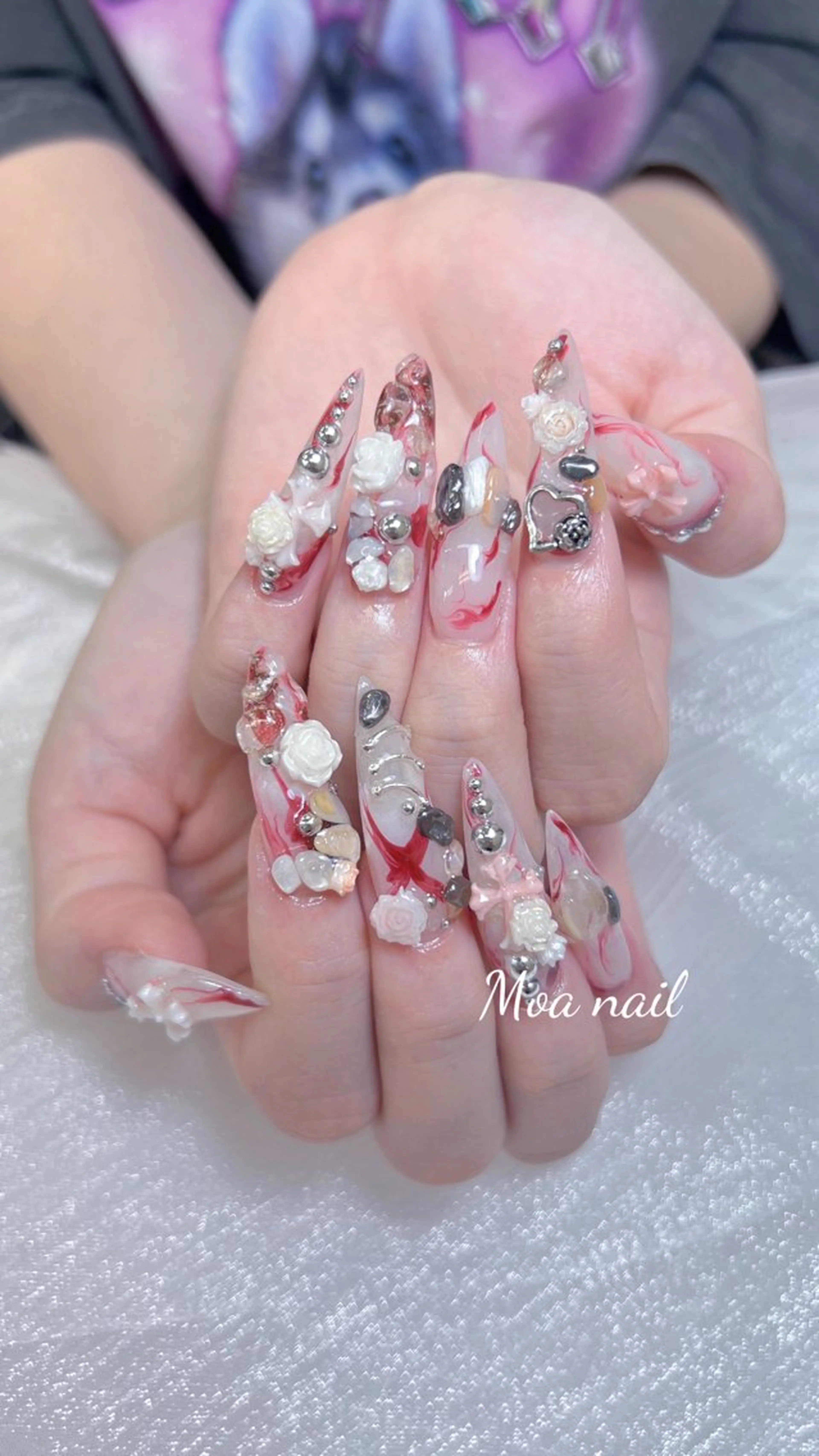 ネイル 長さ出し スカルプネイル ワンホンネイル Moa nailのネイルデザイン