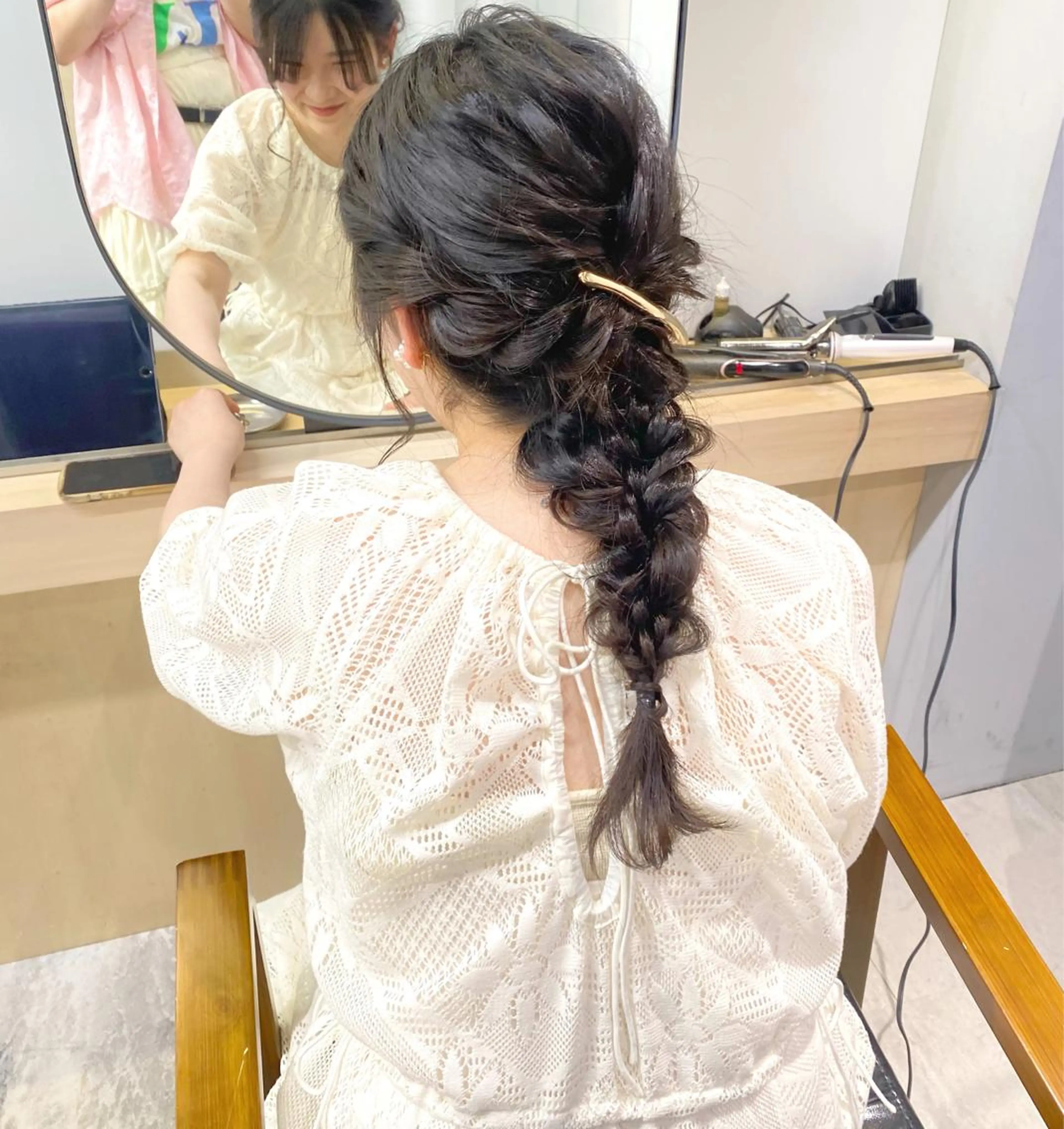 ヘアセット mizuki/ピンク ベージュ.レイヤーのヘアスタイル