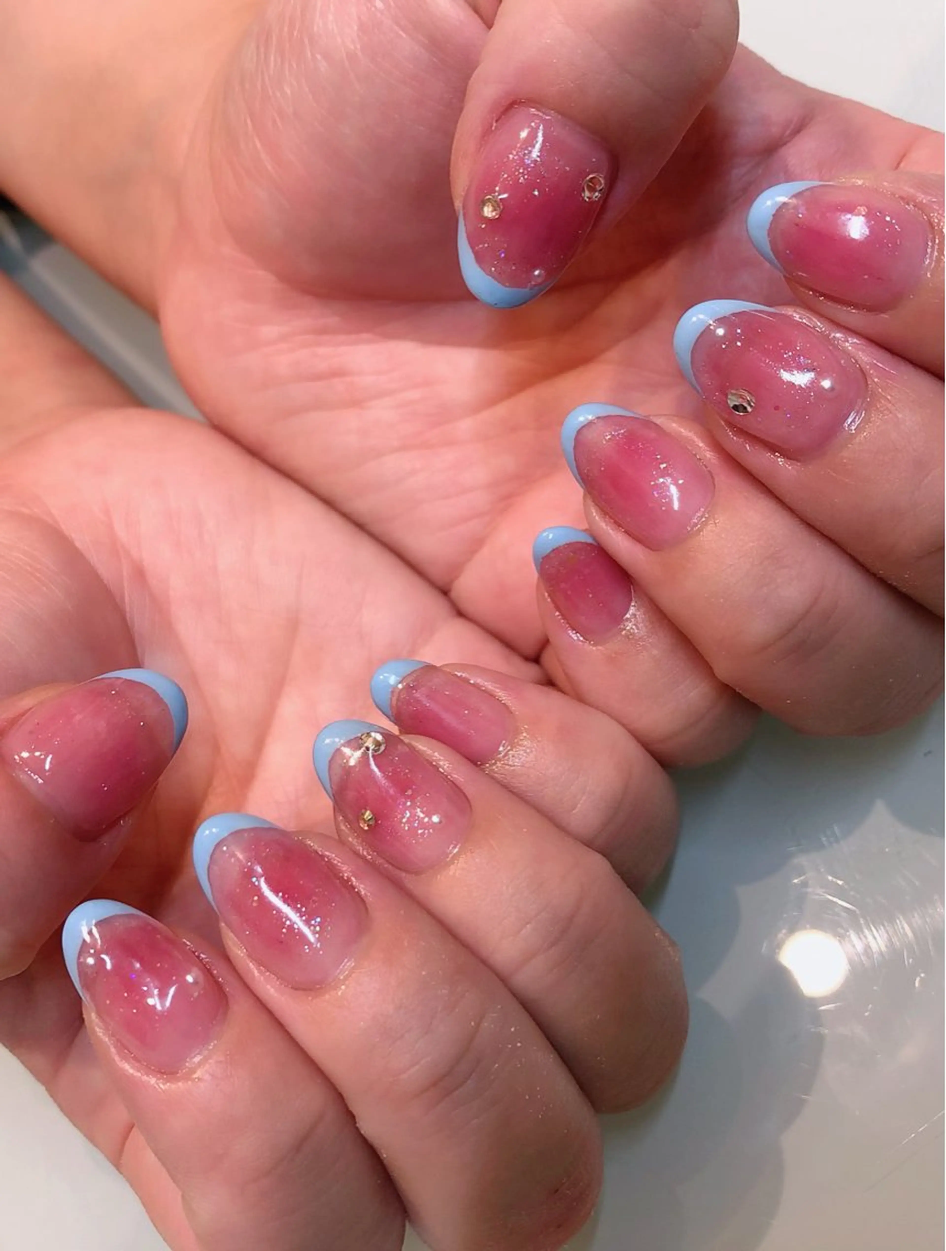 ネイル チークネイル フレンチネイル 西日暮里駅徒歩1分/ NAIL106Gのネイルデザイン