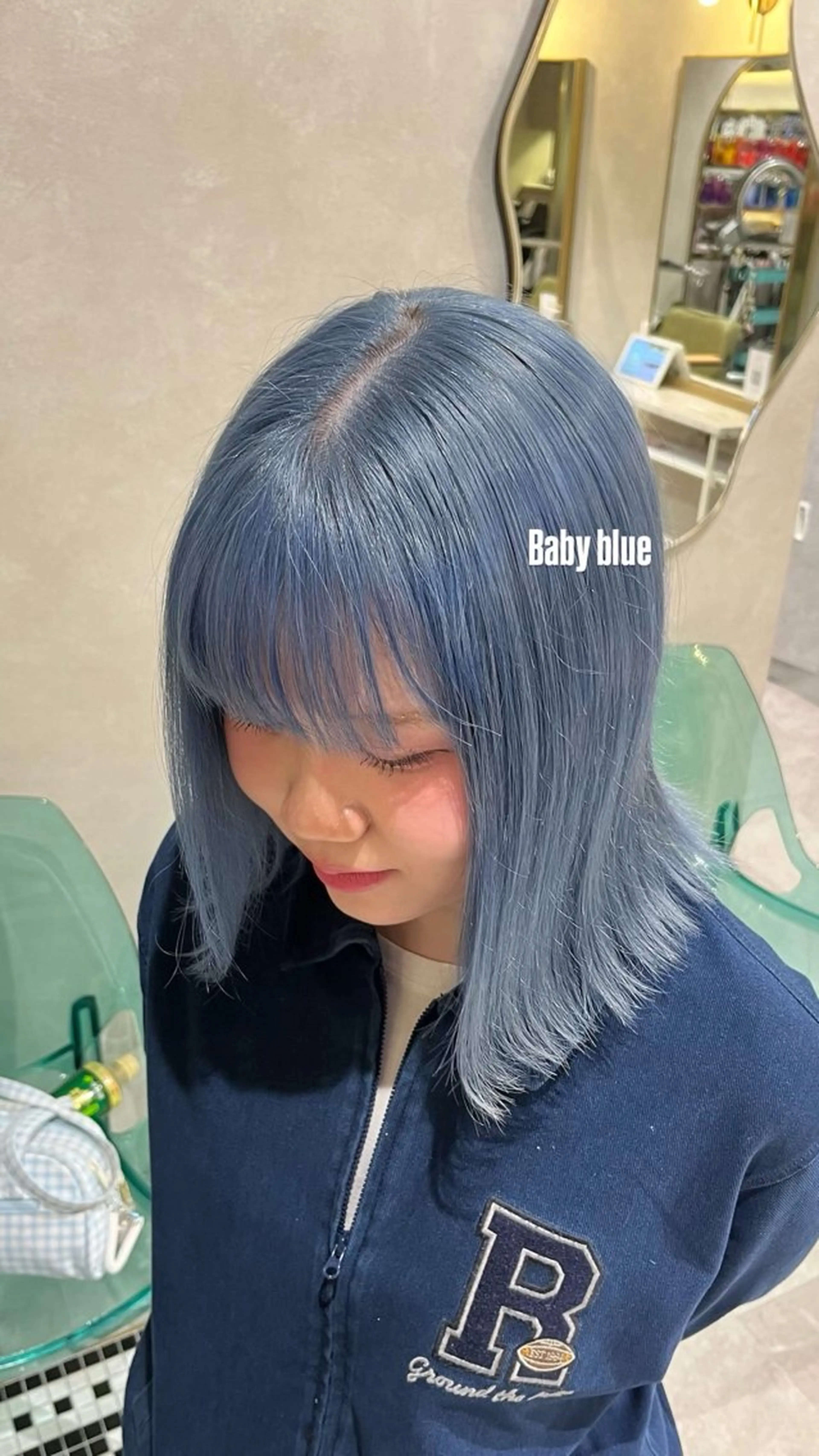 カラー ブリーチ ブルーカラー ヘアカラー ナガノ ナミエのヘアスタイル