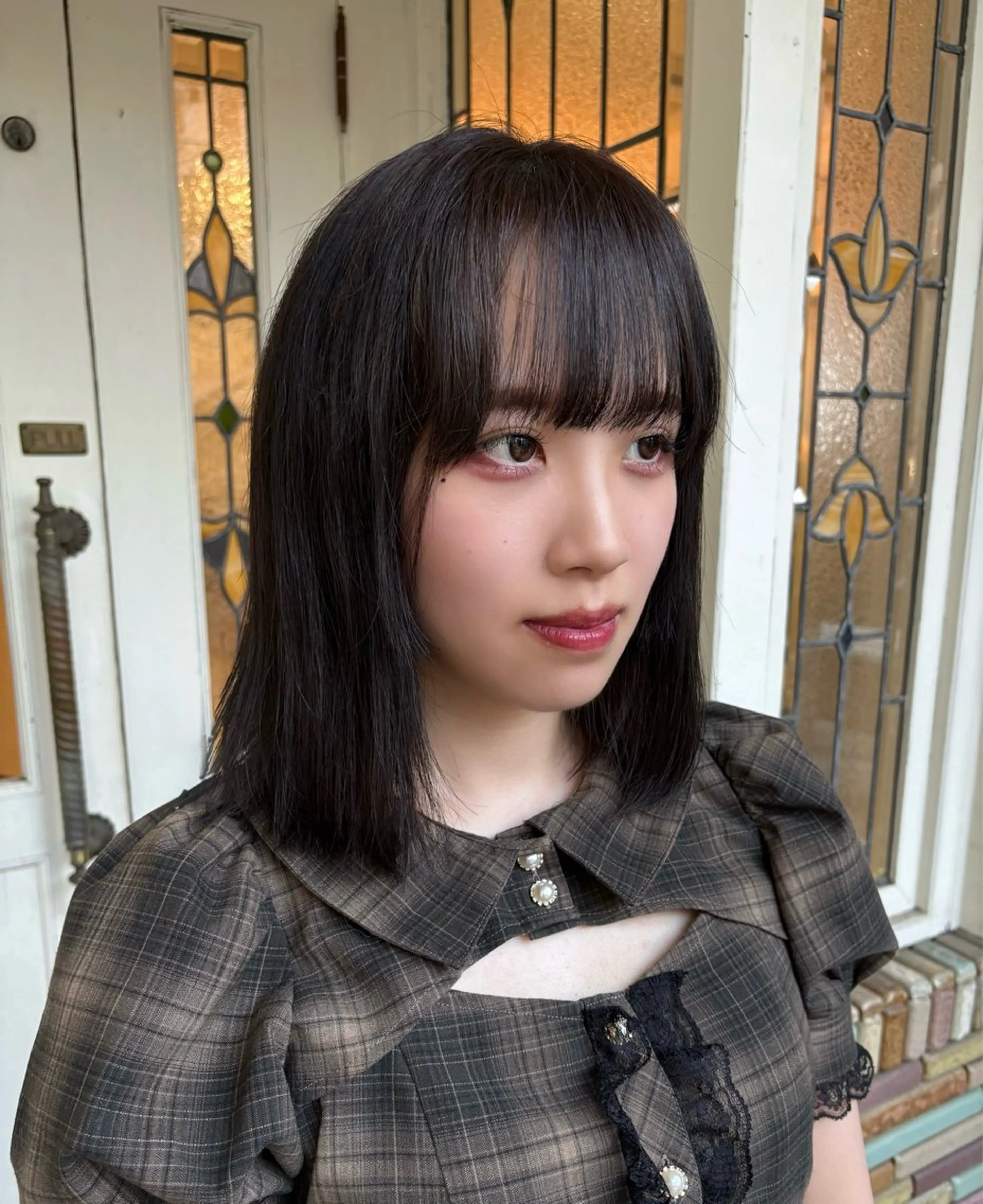 ミディアム カラー いもの こはるのヘアスタイル