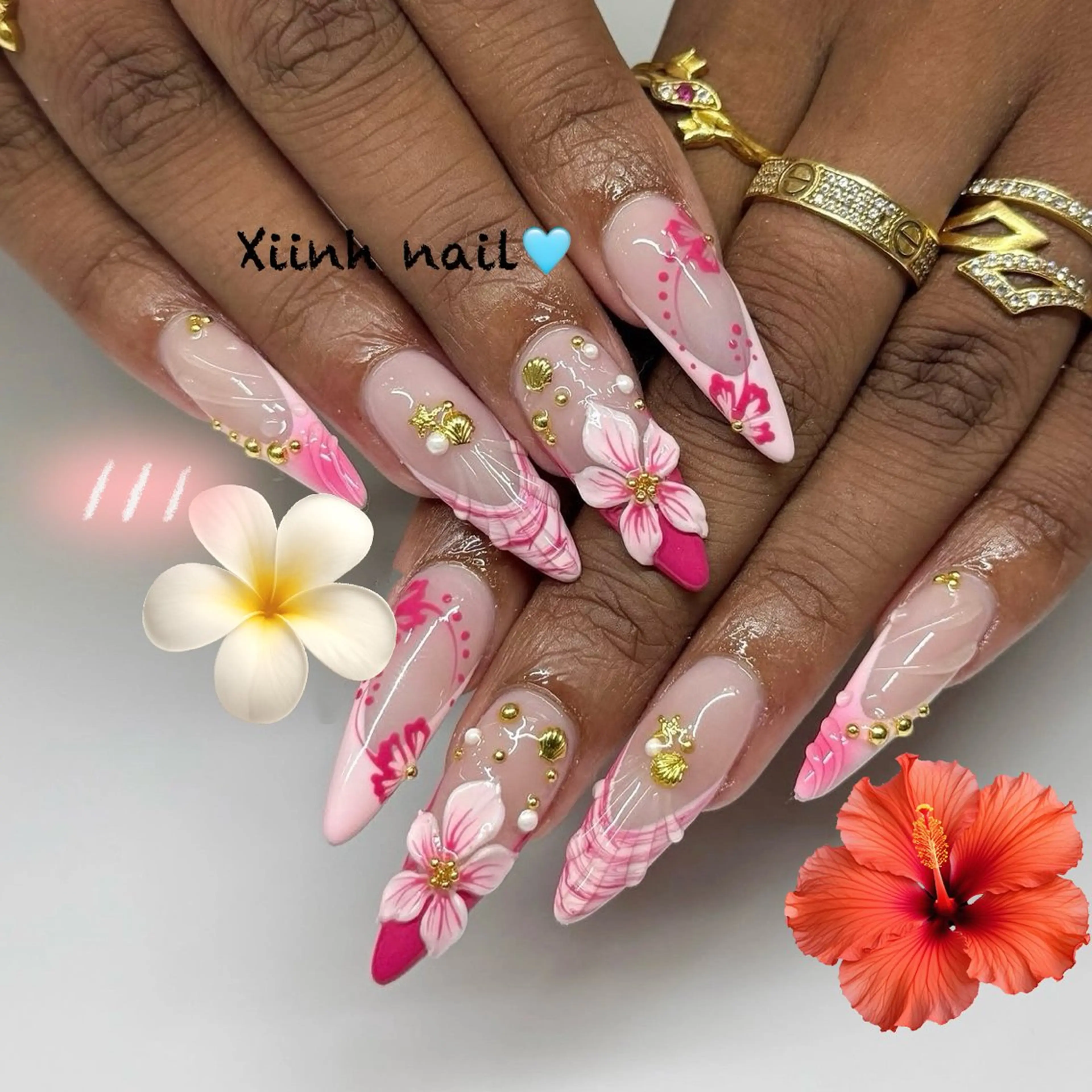 ネイル チークネイル 桜ネイル フットネイル ジェルネイル ハロウィン XIINH NAIL SALONのネイルデザイン