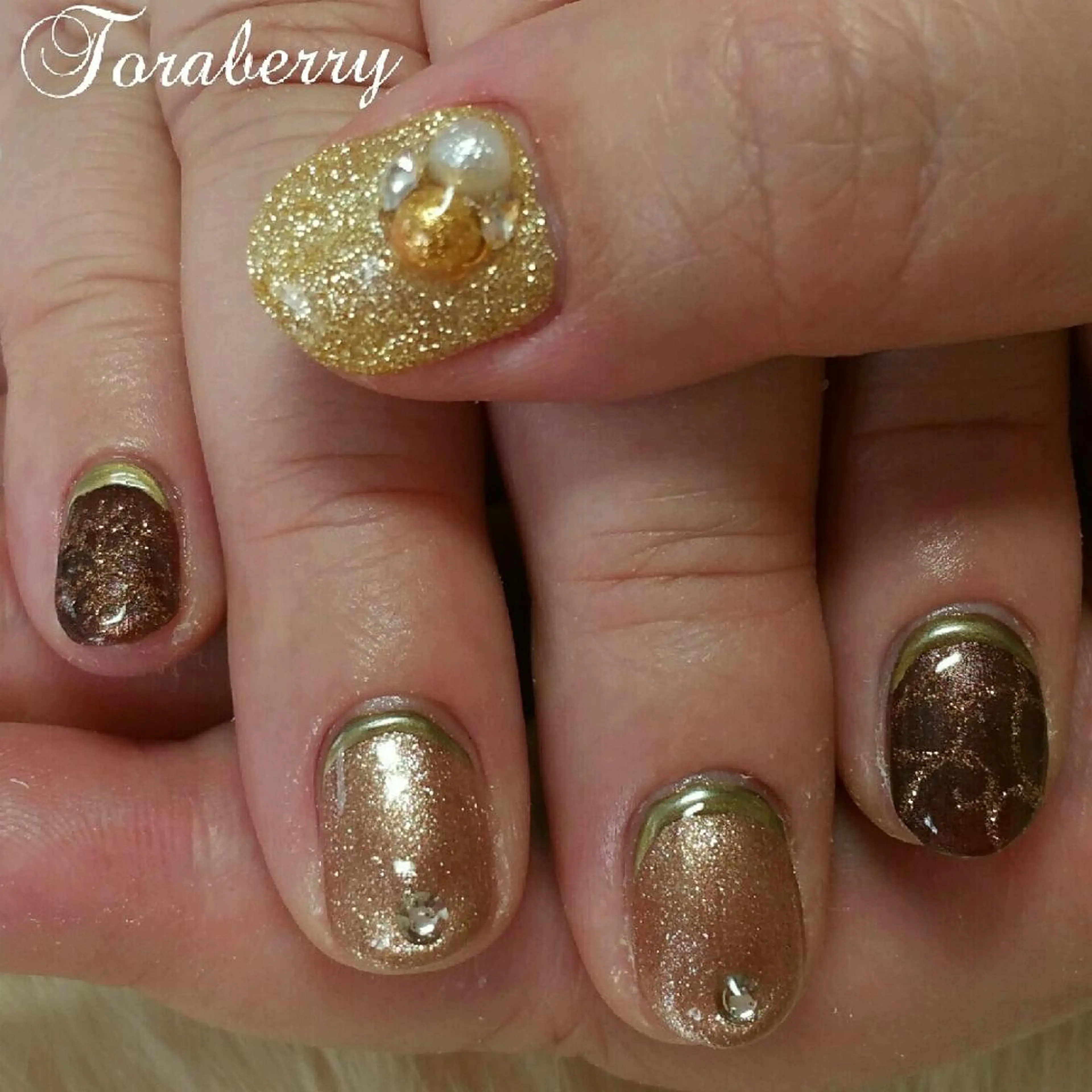 ネイル ラメ(グリッター) ハンドネイル ネイリスト なつみのネイルデザイン