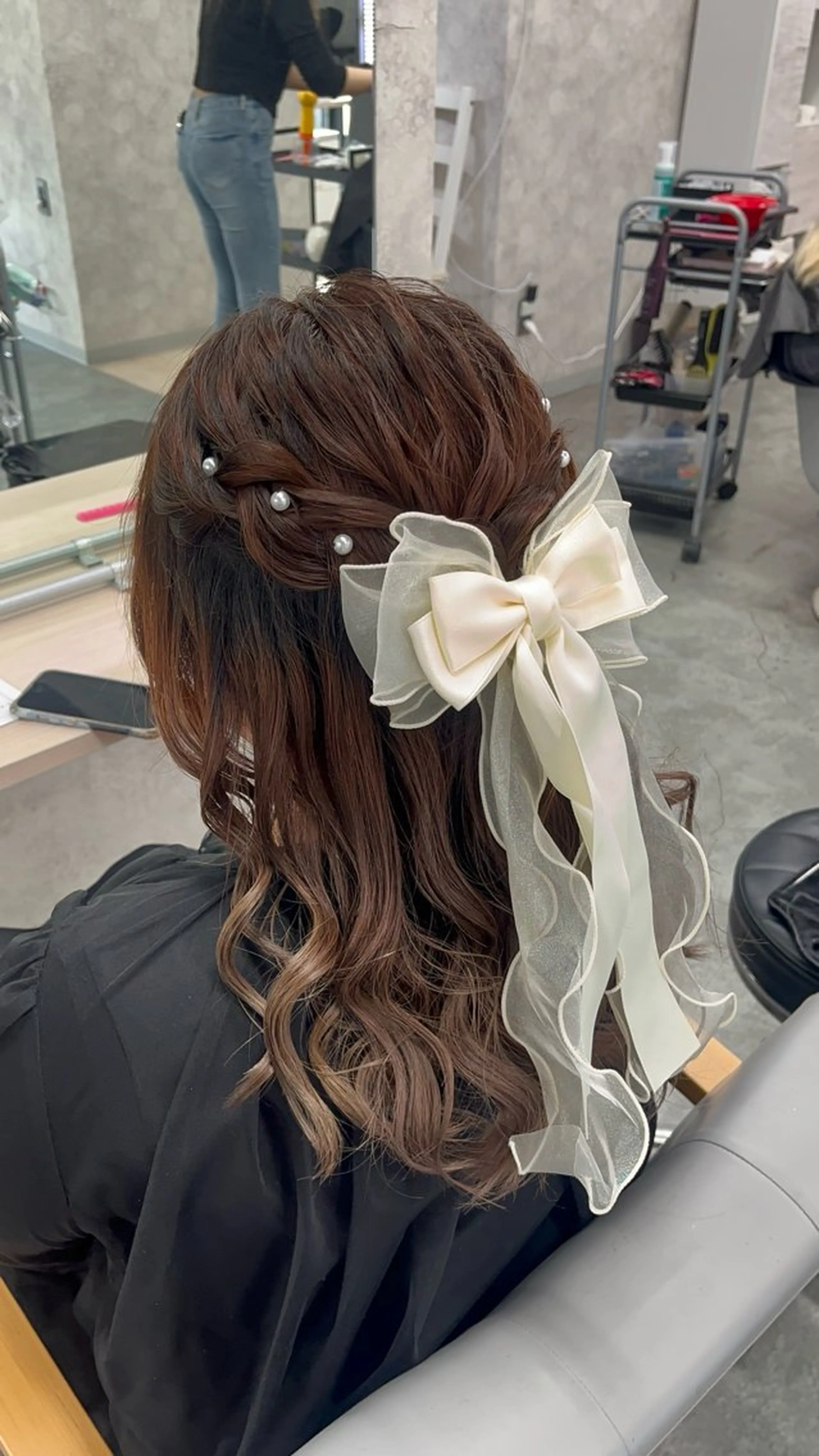 ヘアセット クルミ🤍推し活 🎀ピンクカラーのヘアスタイル