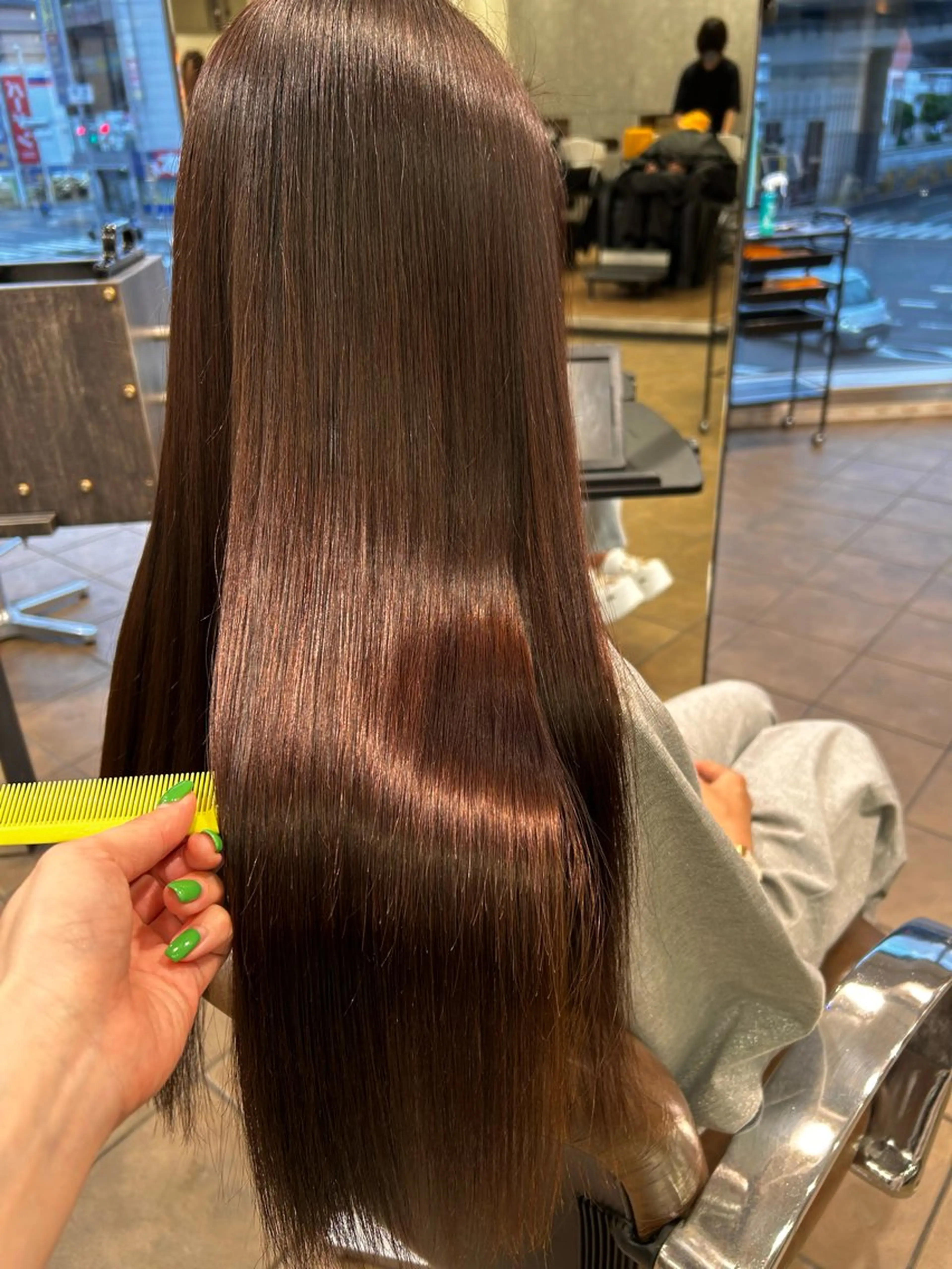 ロング 縮毛矯正 濱川 良栄のヘアスタイル