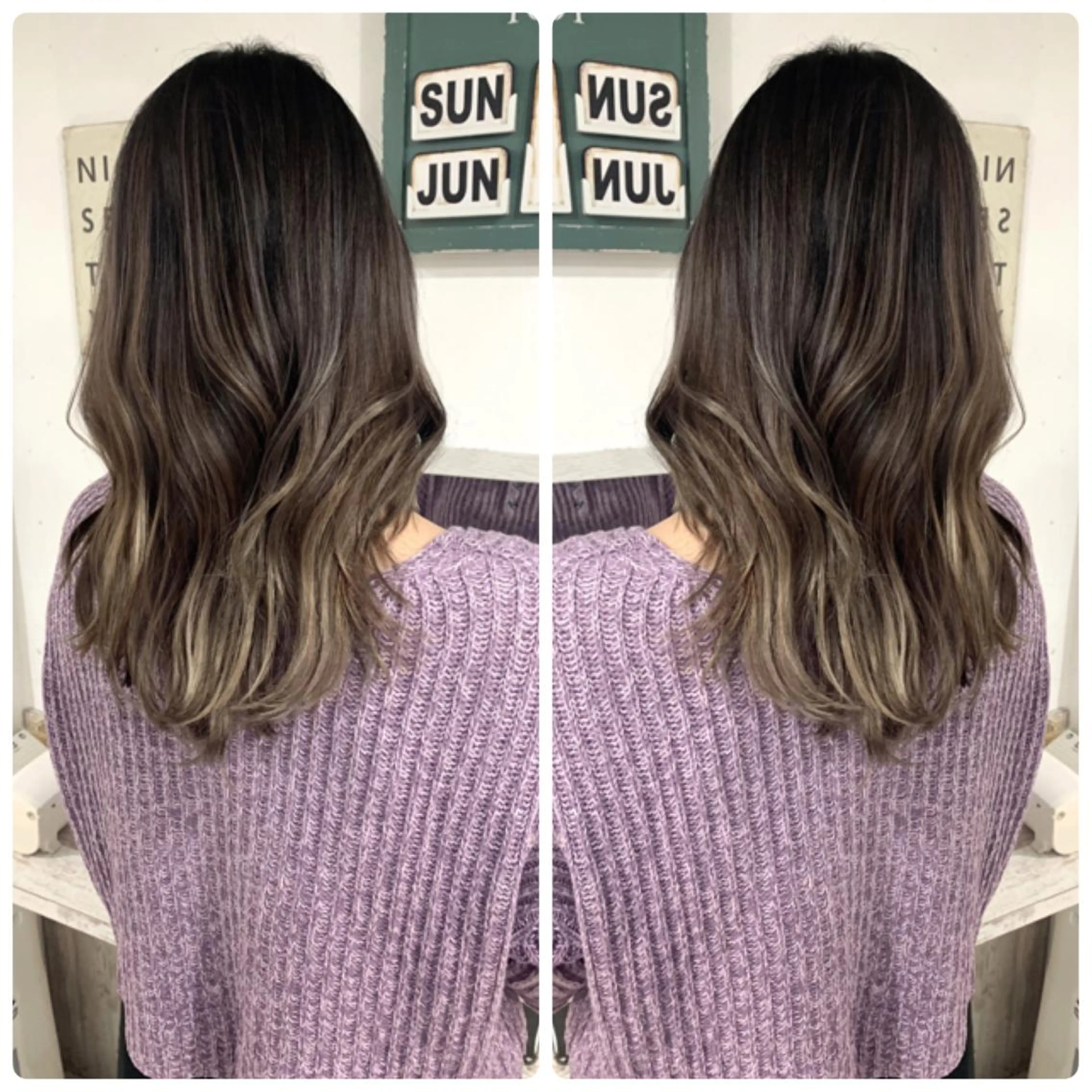 ロング カラー カット ヘアカラー 京都大人女性ショート 徒歩1分/秋山のヘアスタイル