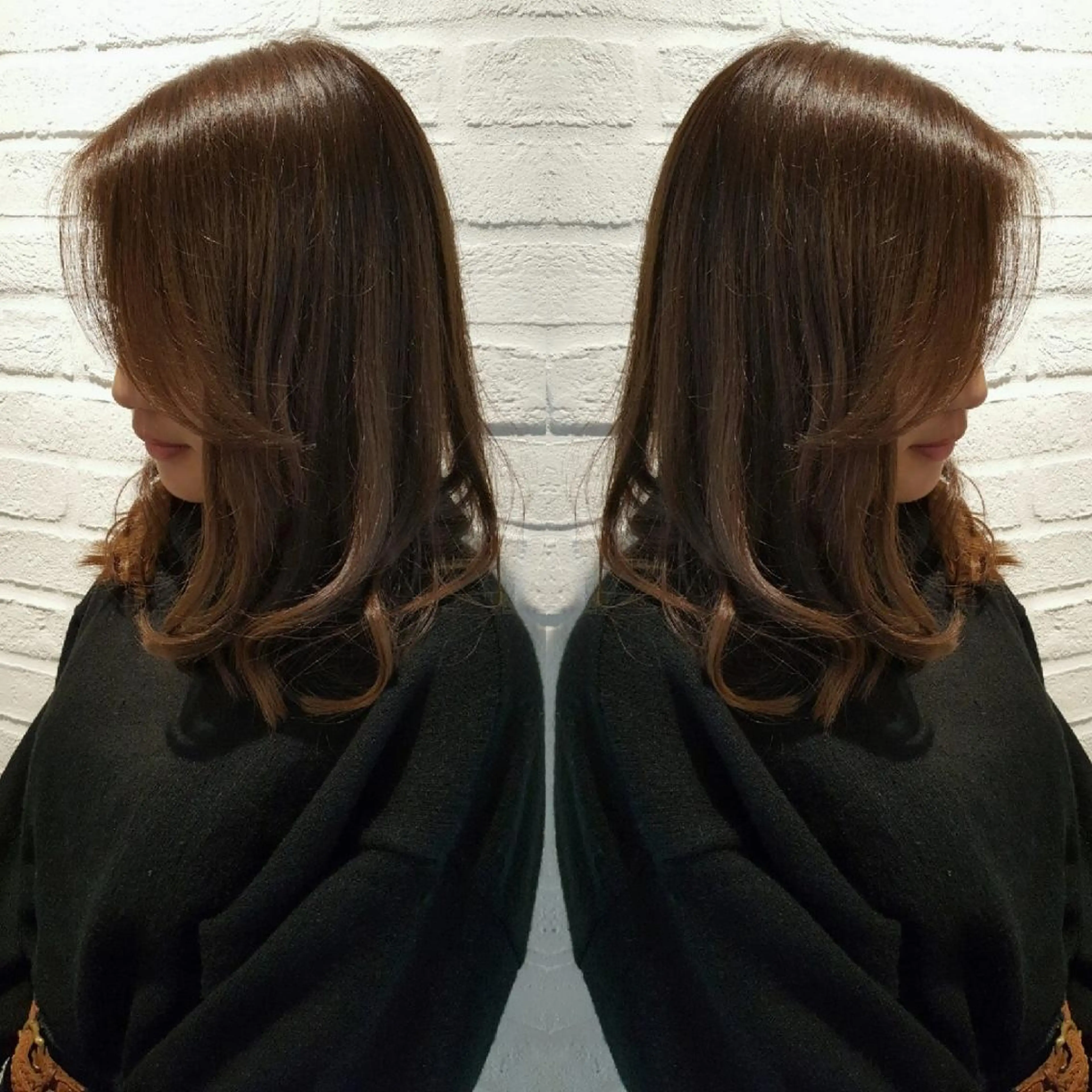 ロング アッシュ あらき ちさとのヘアスタイル