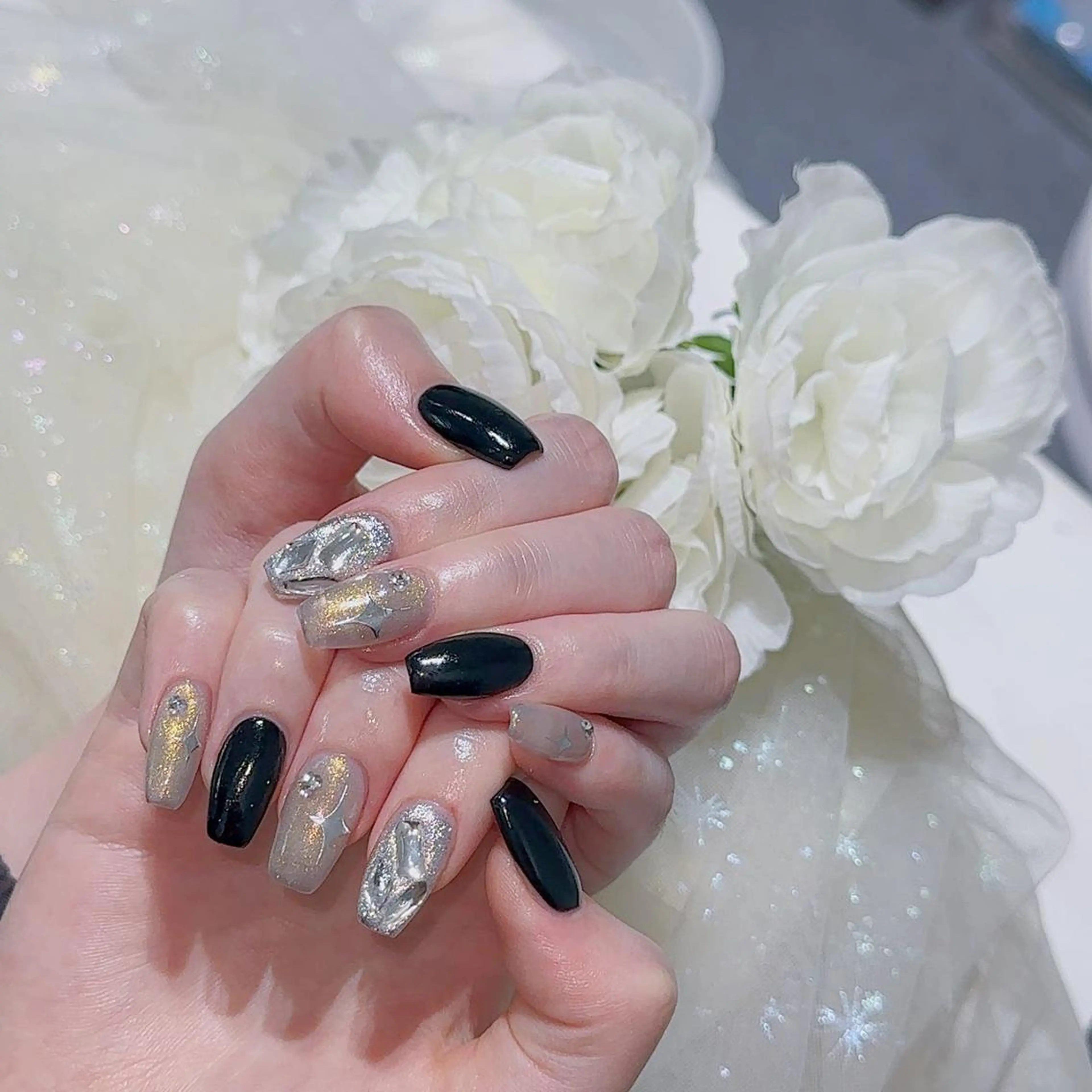 ネイル 長さ出し スカルプネイル Queens みなみのネイルデザイン