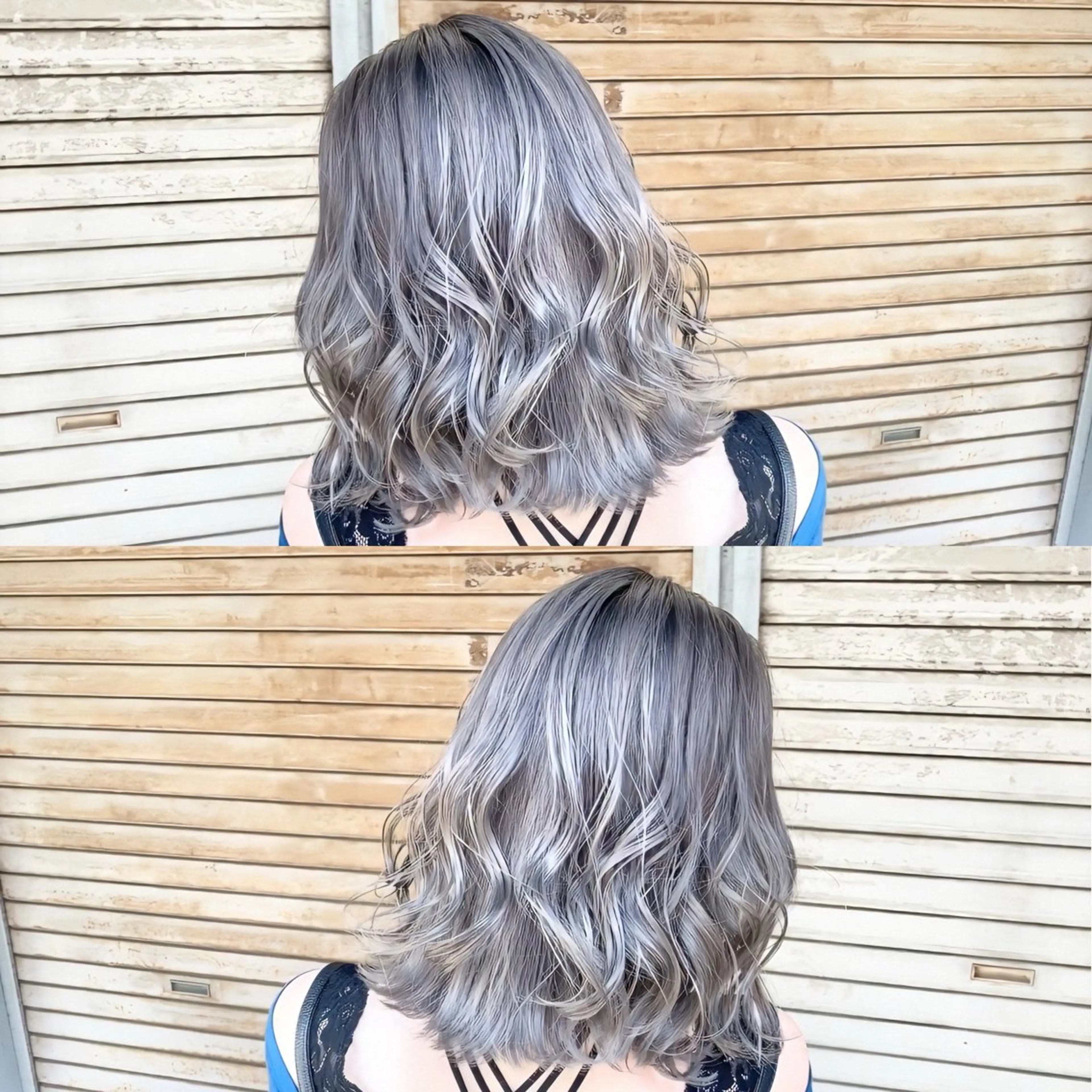 ミディアム ならざきつぐみ /天王寺/ハイトーンのヘアスタイル